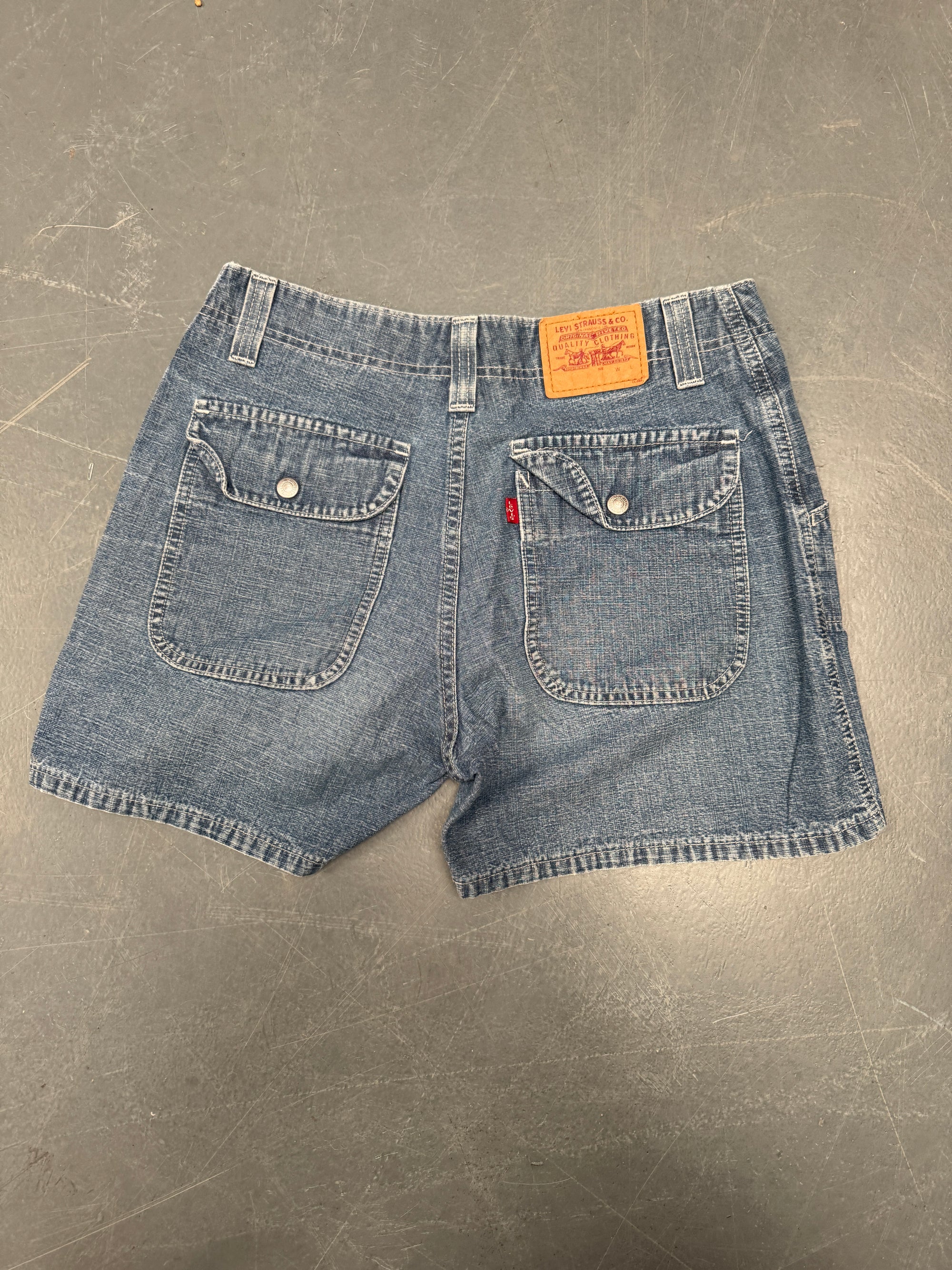 Vintage Ladies Levis Cut Off Denim Shorts - 90s Made - W 30 - SH246