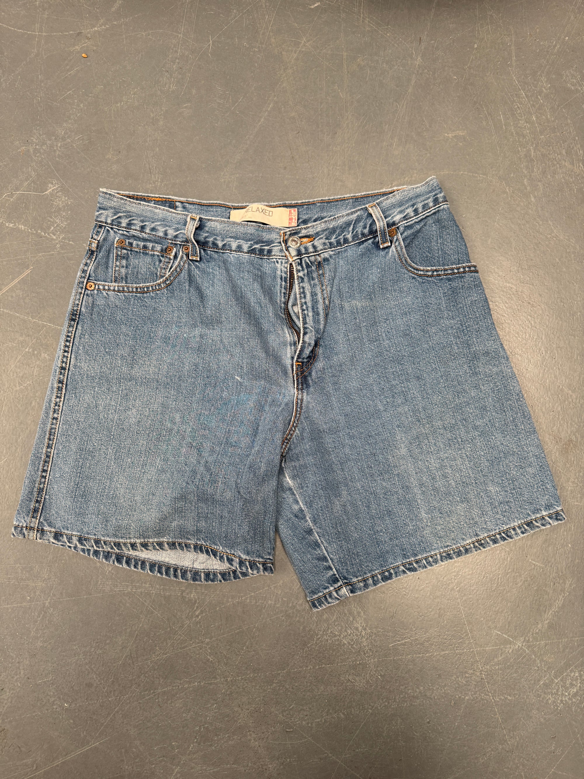 Vintage Ladies Levis Cut Off Denim Shorts - 90s Made - W 34 - SH248