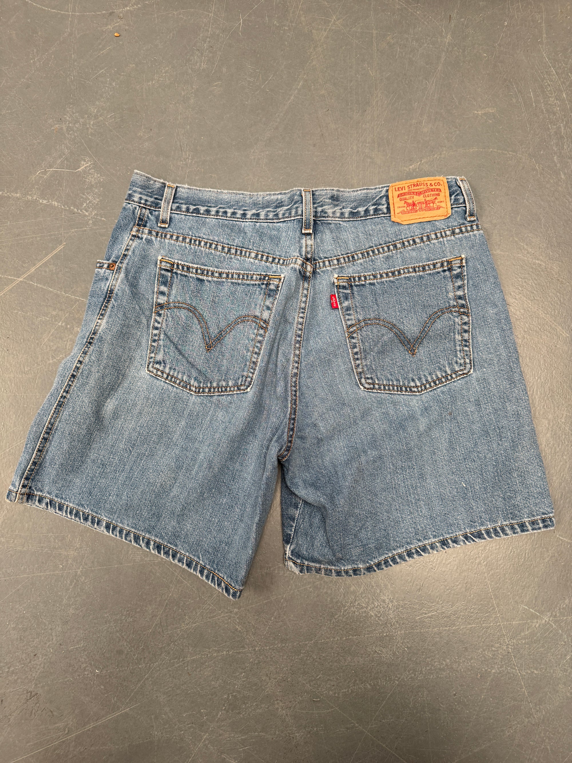 Vintage Ladies Levis Cut Off Denim Shorts - 90s Made - W 34 - SH248