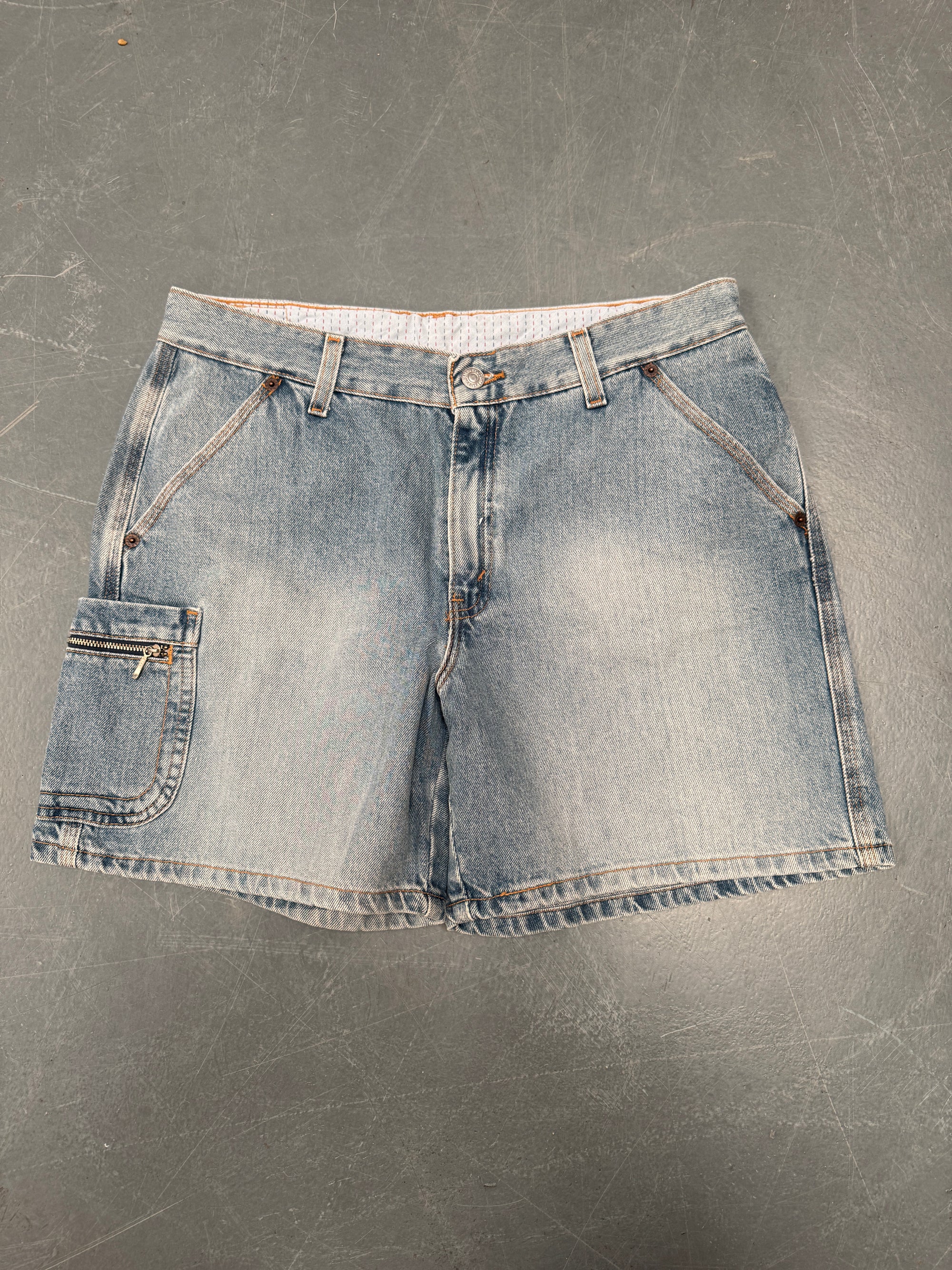 Vintage Ladies Levis Cut Off Denim Shorts - 90s Made - W 32 - SH249