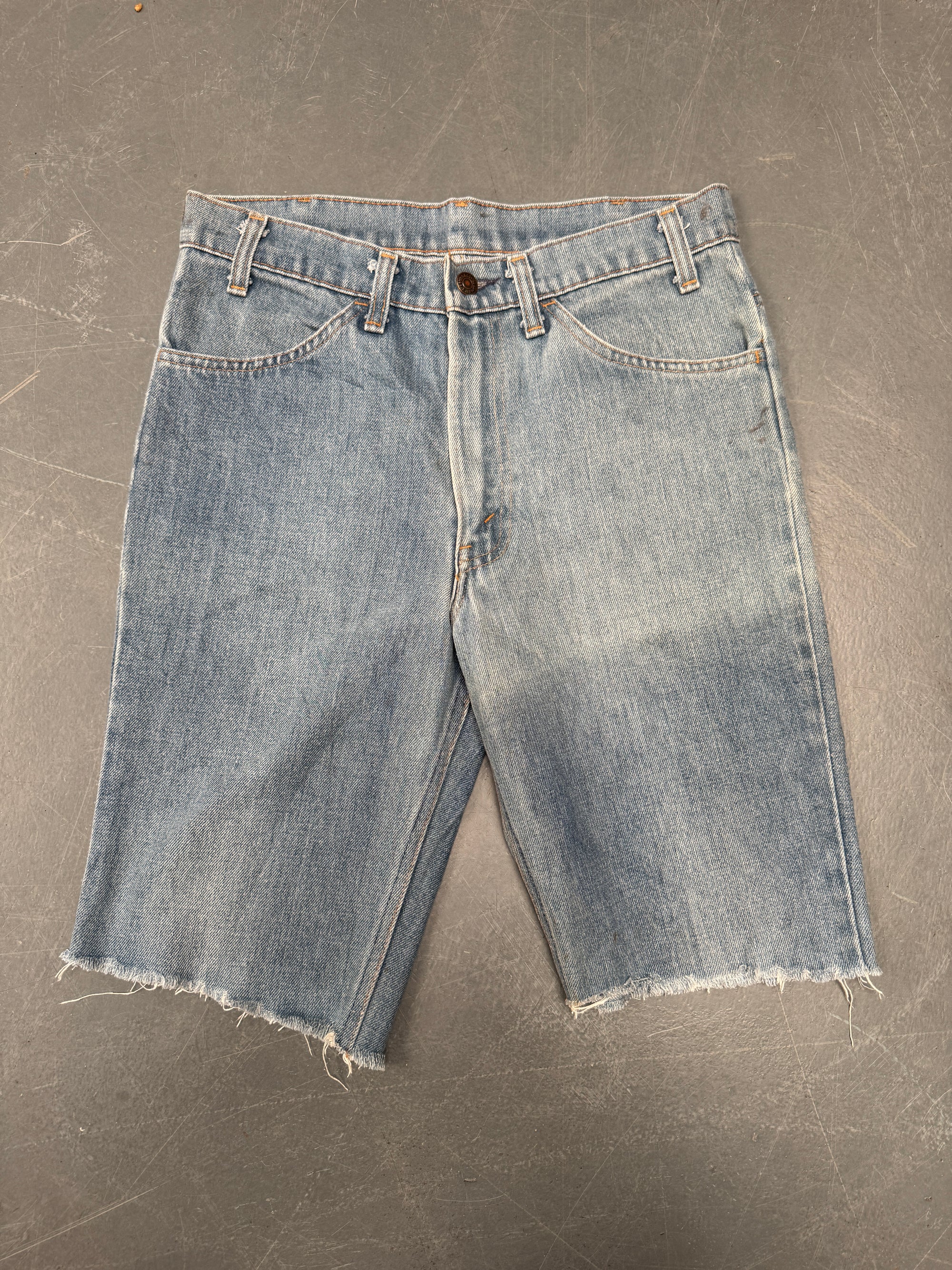 Vintage Ladies Levis Cut Off Denim Shorts - 90s Made - W 30 - SH255