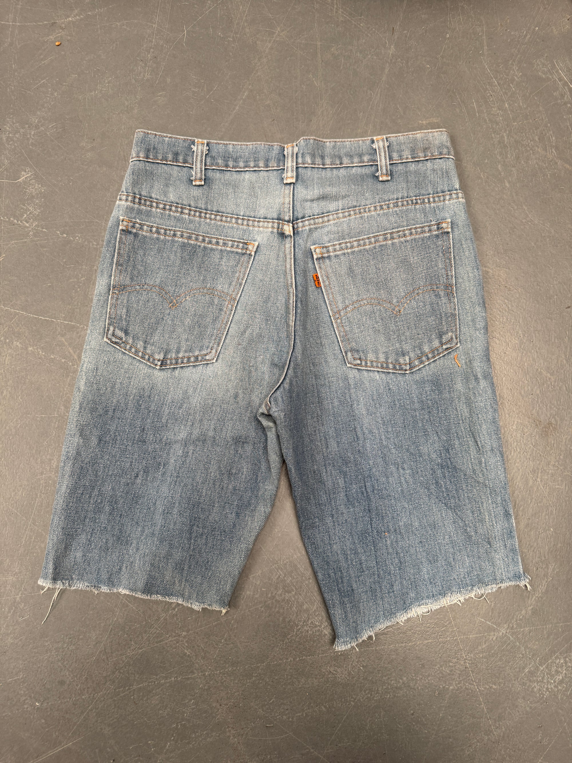 Vintage Ladies Levis Cut Off Denim Shorts - 90s Made - W 30 - SH255