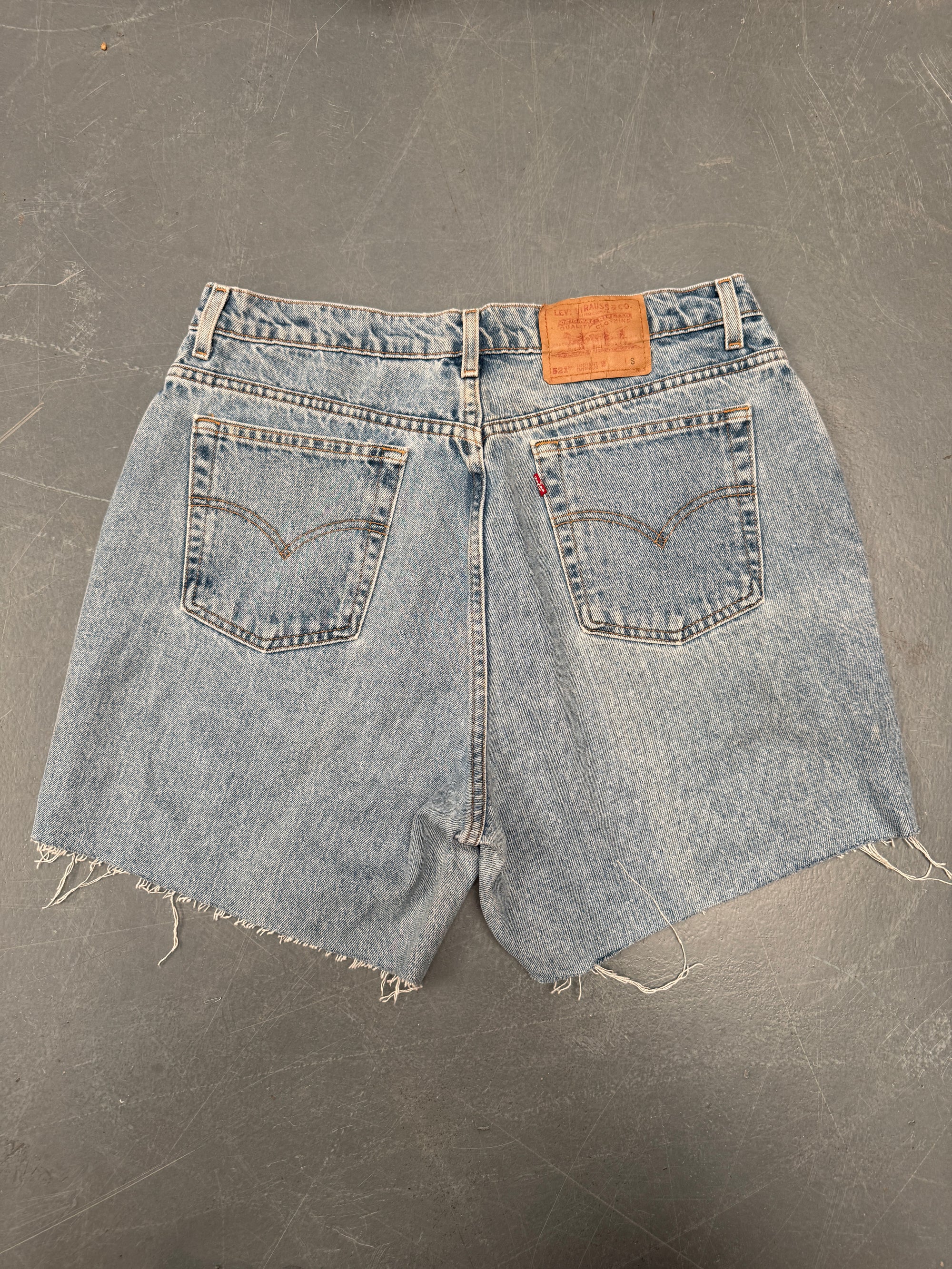 Vintage Ladies Levis Cut Off Denim Shorts - 90s Made - W 33 - SH256