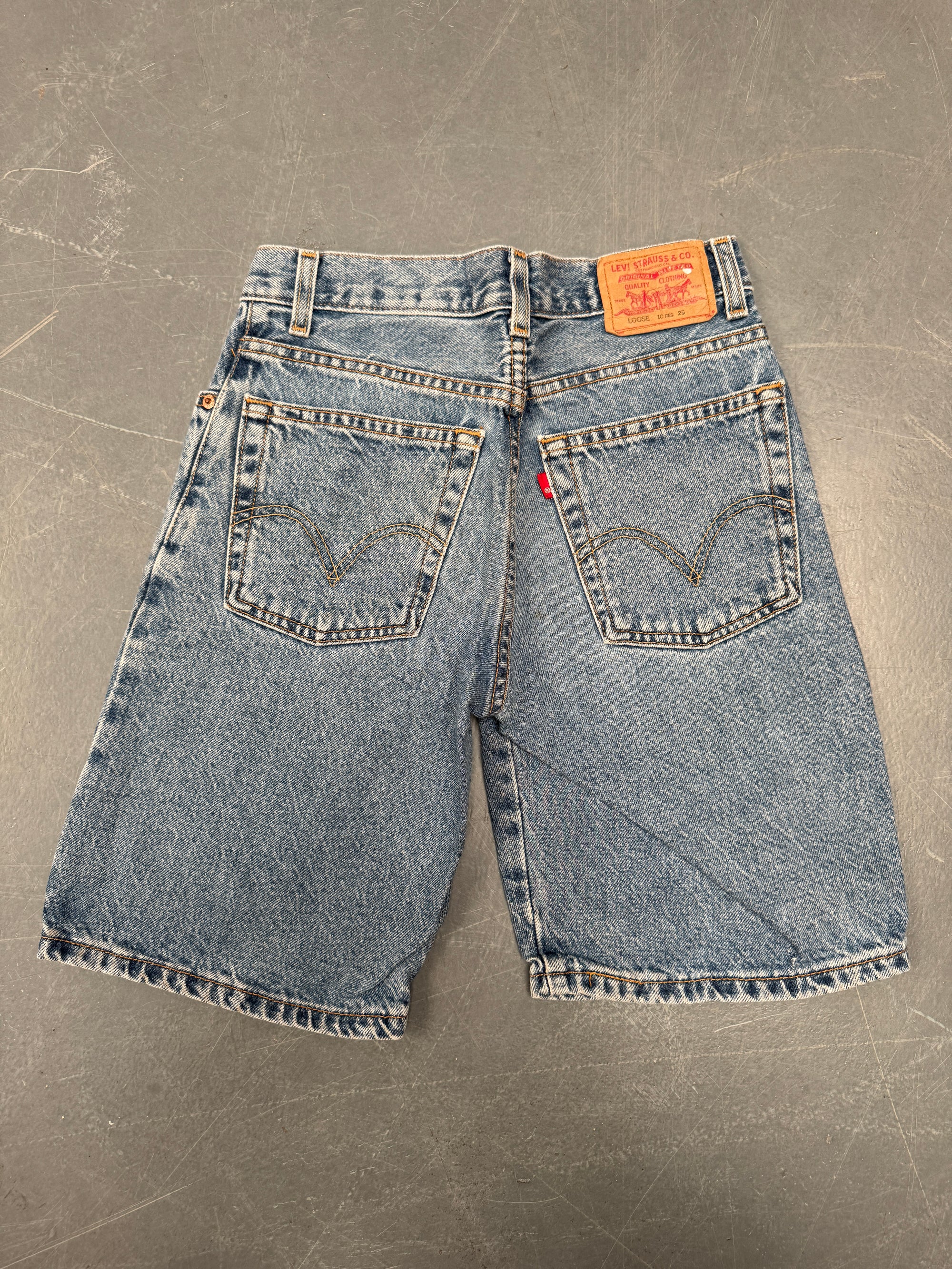 Vintage Ladies Levis Cut Off Denim Shorts - 90s Made - W 26 - SH260