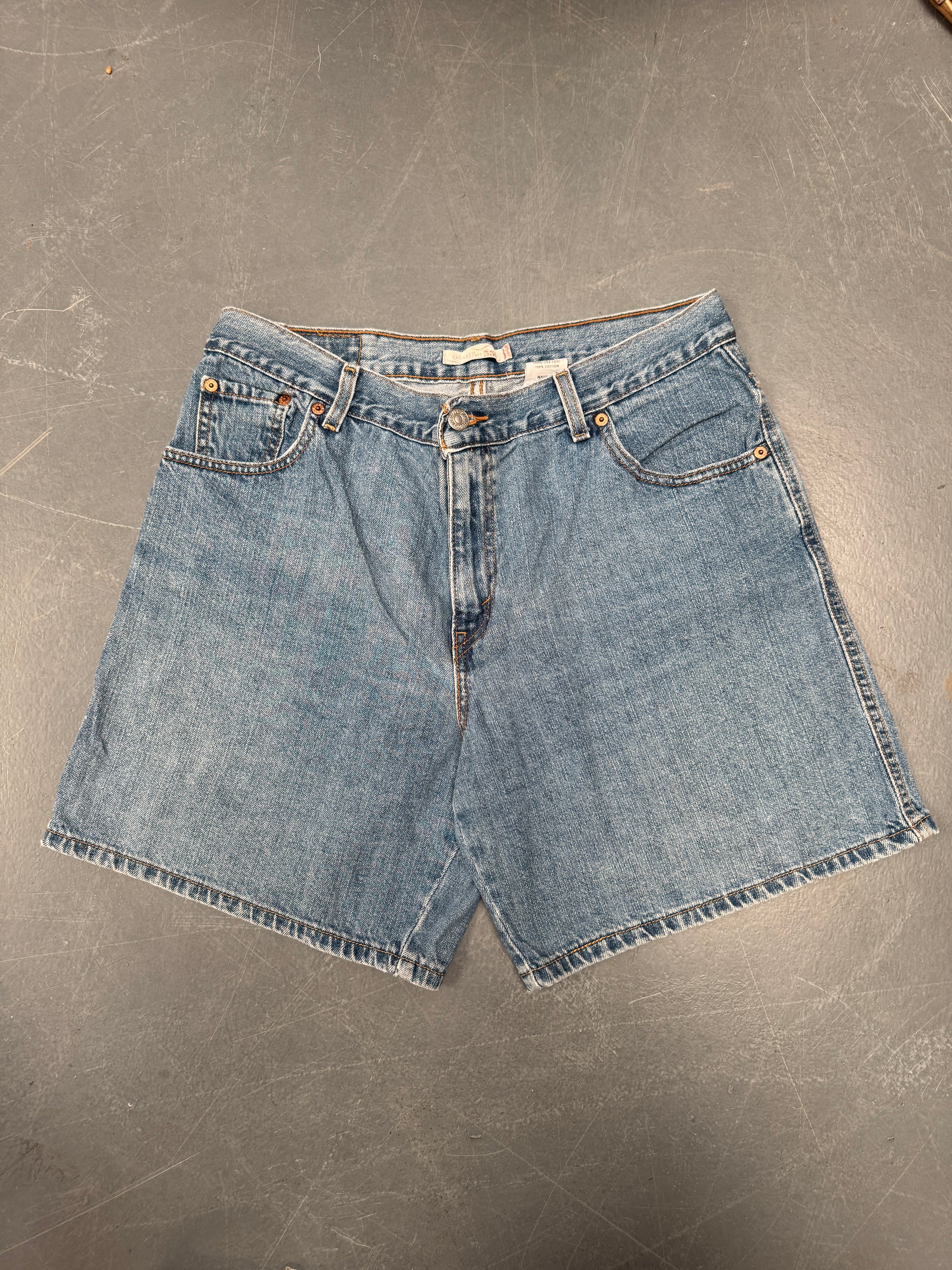 Vintage Ladies Levis Cut Off Denim Shorts - 90s Made - W 32 - SH262