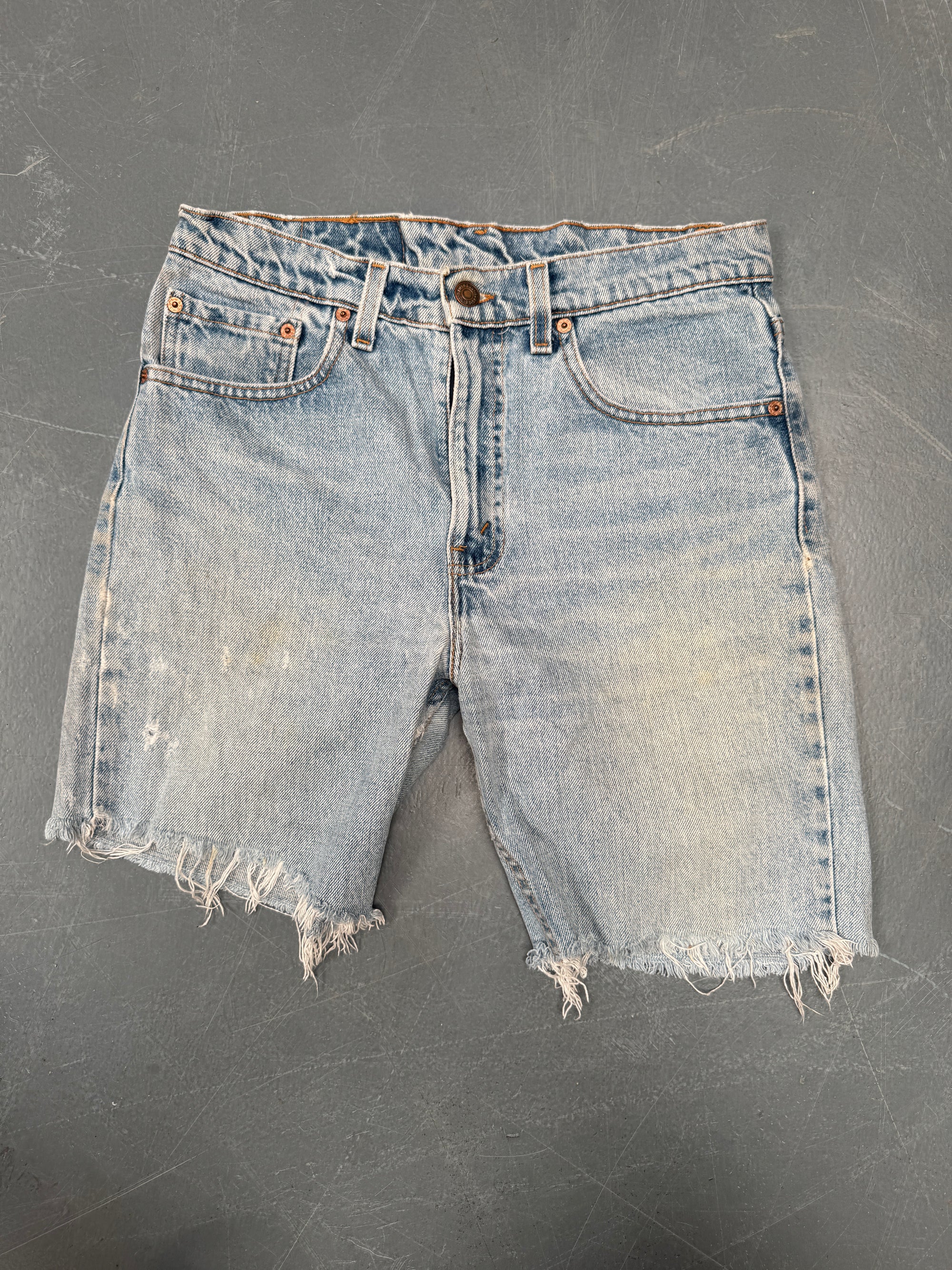Vintage Ladies Levis Cut Off Denim Shorts - 90s Made - W 30 - SH277