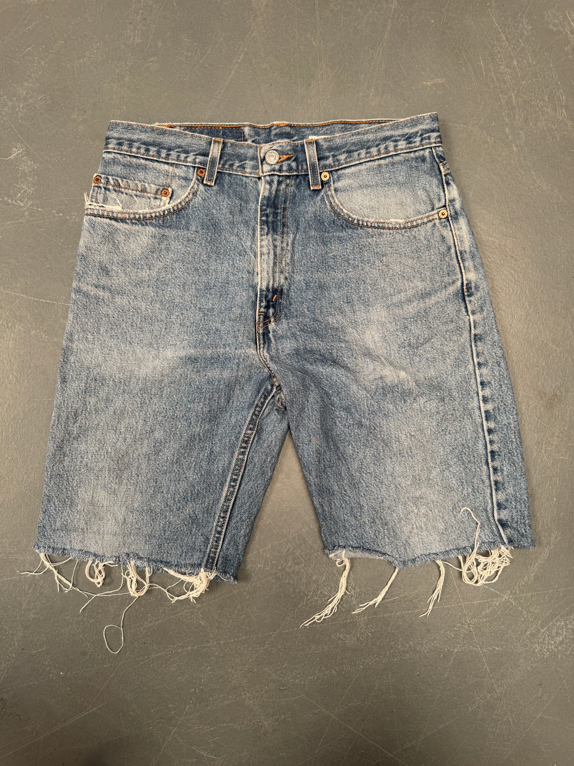 Vintage Ladies Levis Cut Off Denim Shorts - 90s Made - W 31 - SH280