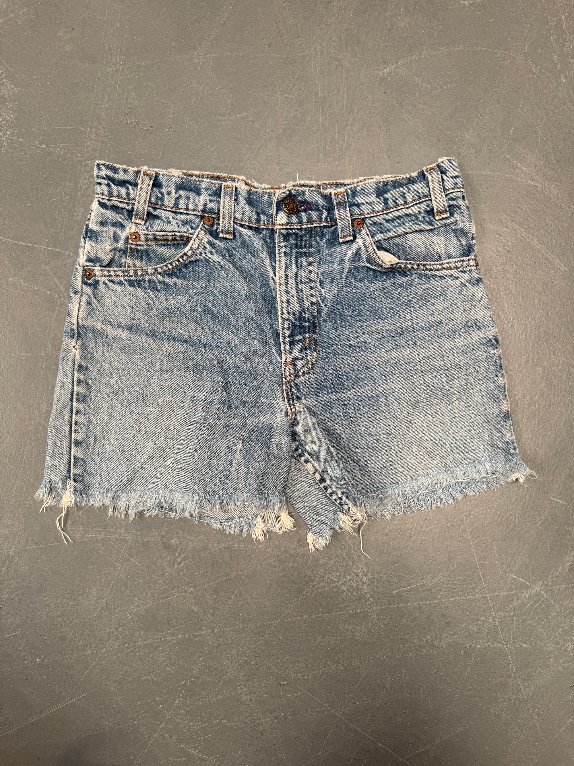 Vintage Ladies Levis Cut Off Denim Shorts - 90s Made - W 29 - SH282