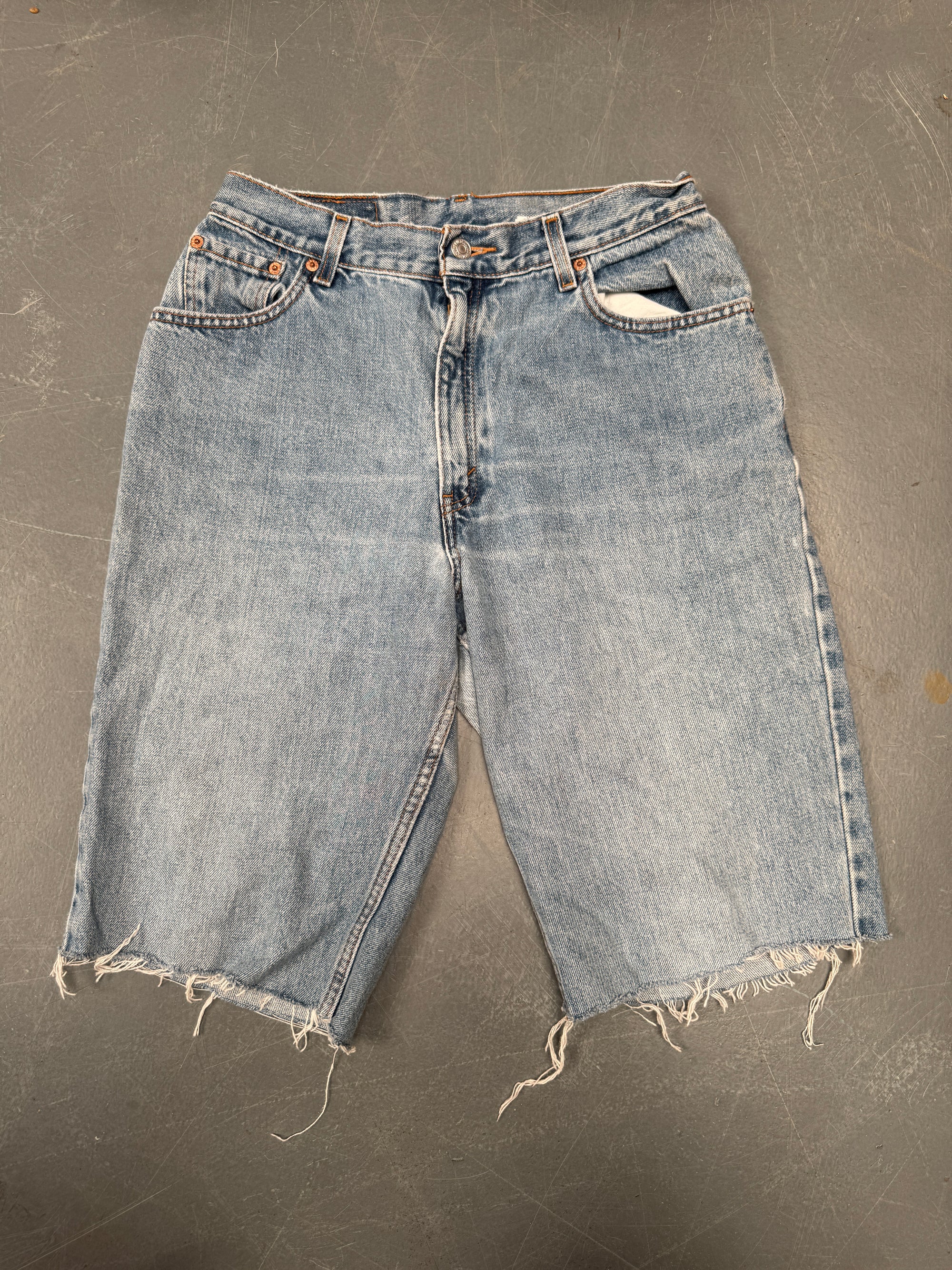 Vintage Ladies Levis Cut Off Denim Shorts - 90s Made - W 28 - SH283
