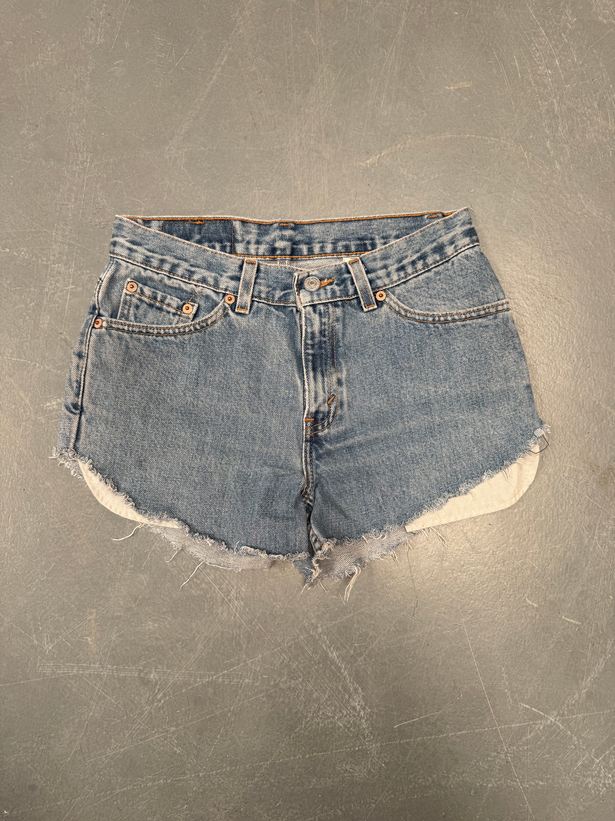 Vintage Ladies Levis Cut Off Denim Shorts - 90s Made - W 27 - SH291
