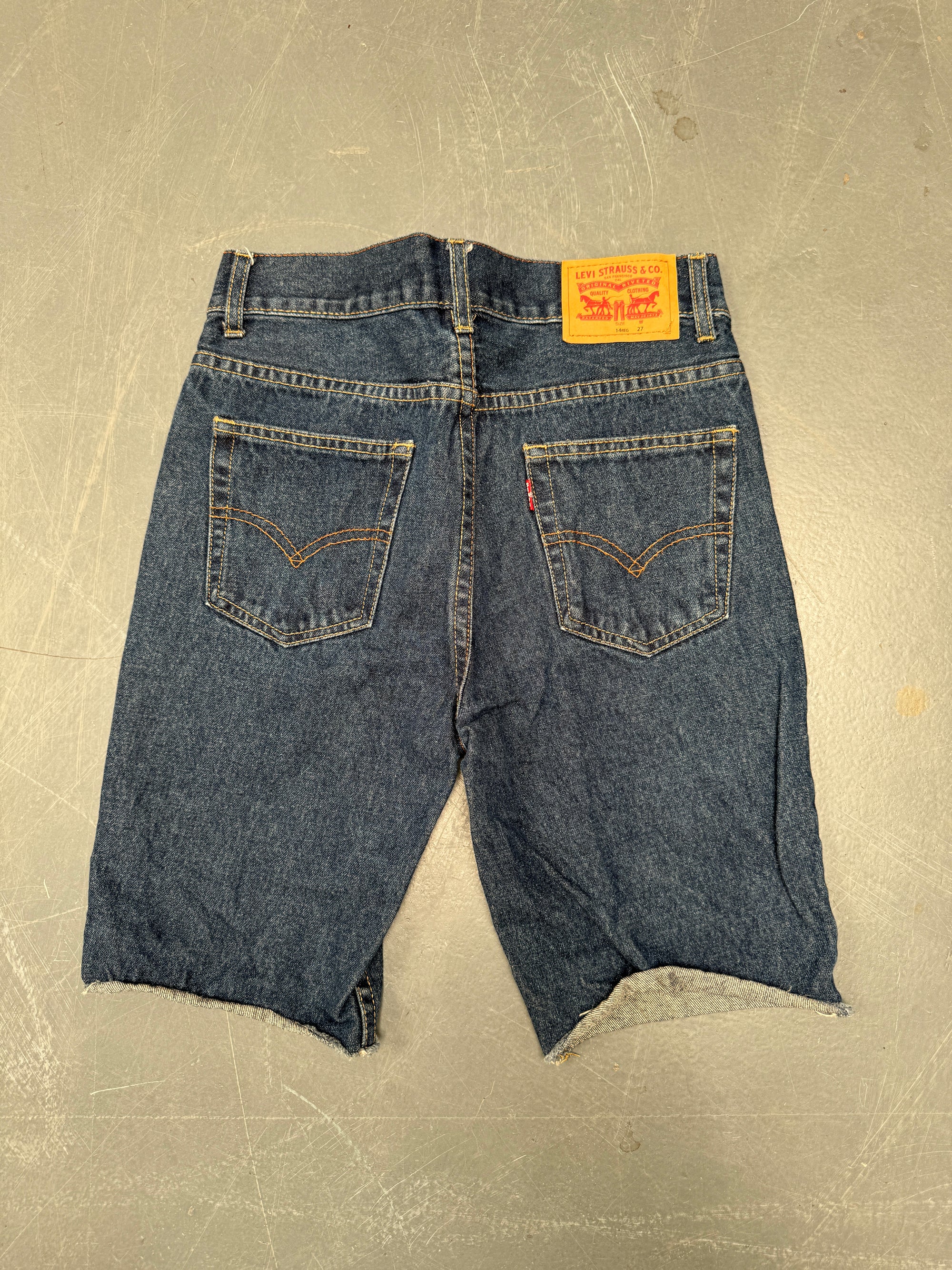 Vintage Ladies Levis Cut Off Denim Shorts - 90s Made - W 27 - SH304