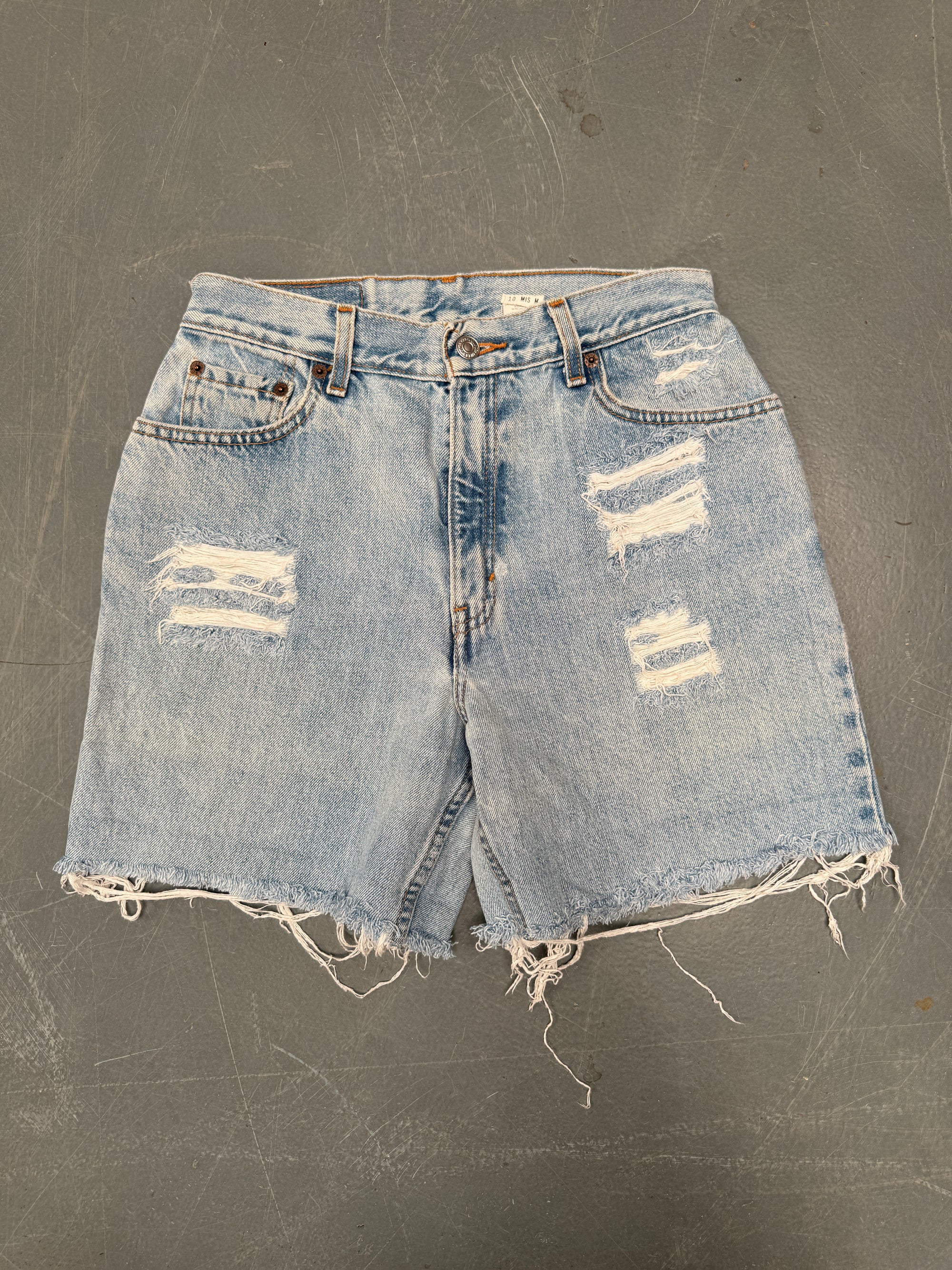 Vintage Ladies Levis Cut Off Denim Shorts - 90s Made - W 28 - SH305
