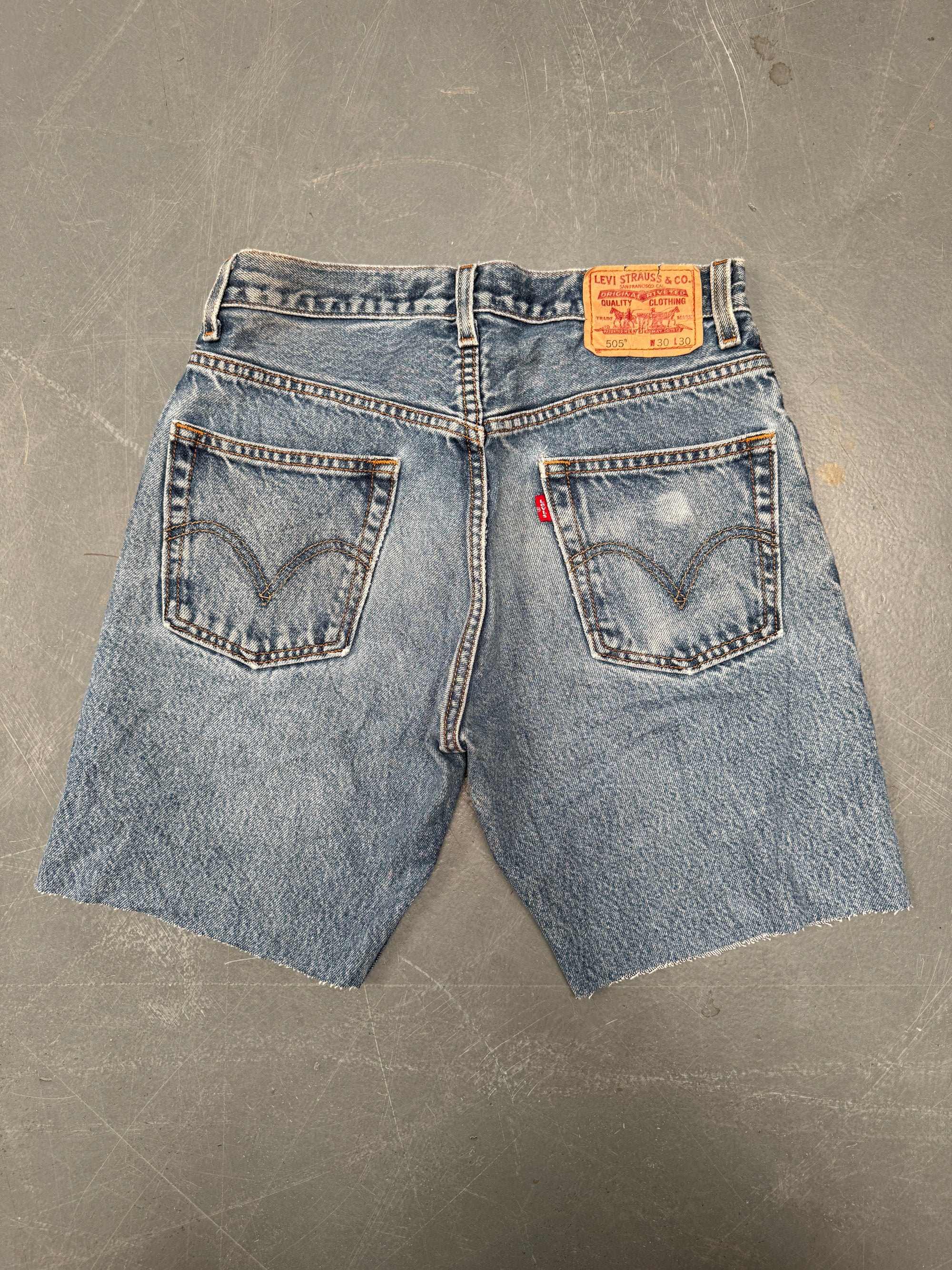 Vintage Ladies Levis Cut Off Denim Shorts - 90s Made - W 29 - SH307