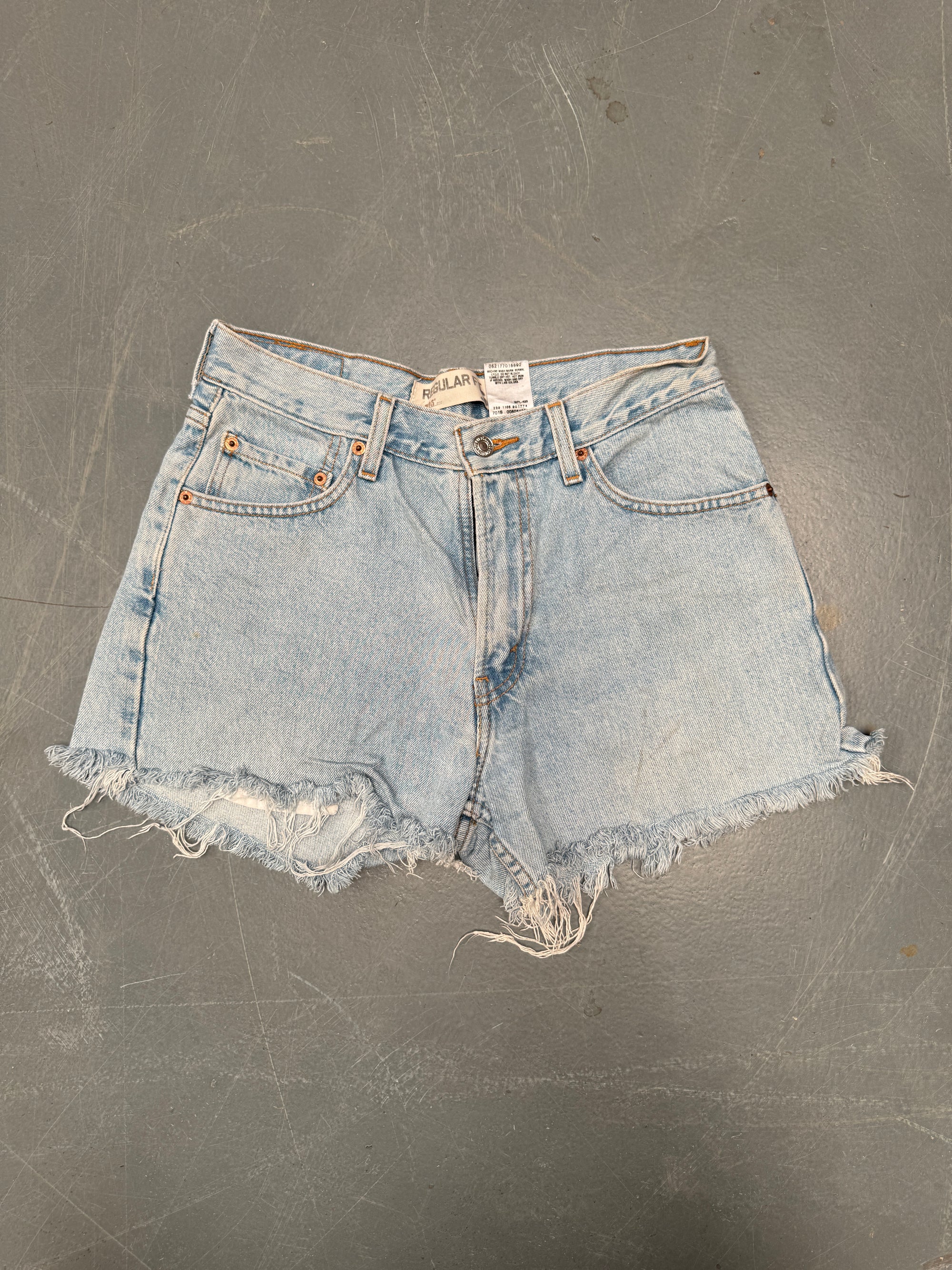 Vintage Ladies Levis Cut Off Denim Shorts - 90s Made - W 28 - SH320