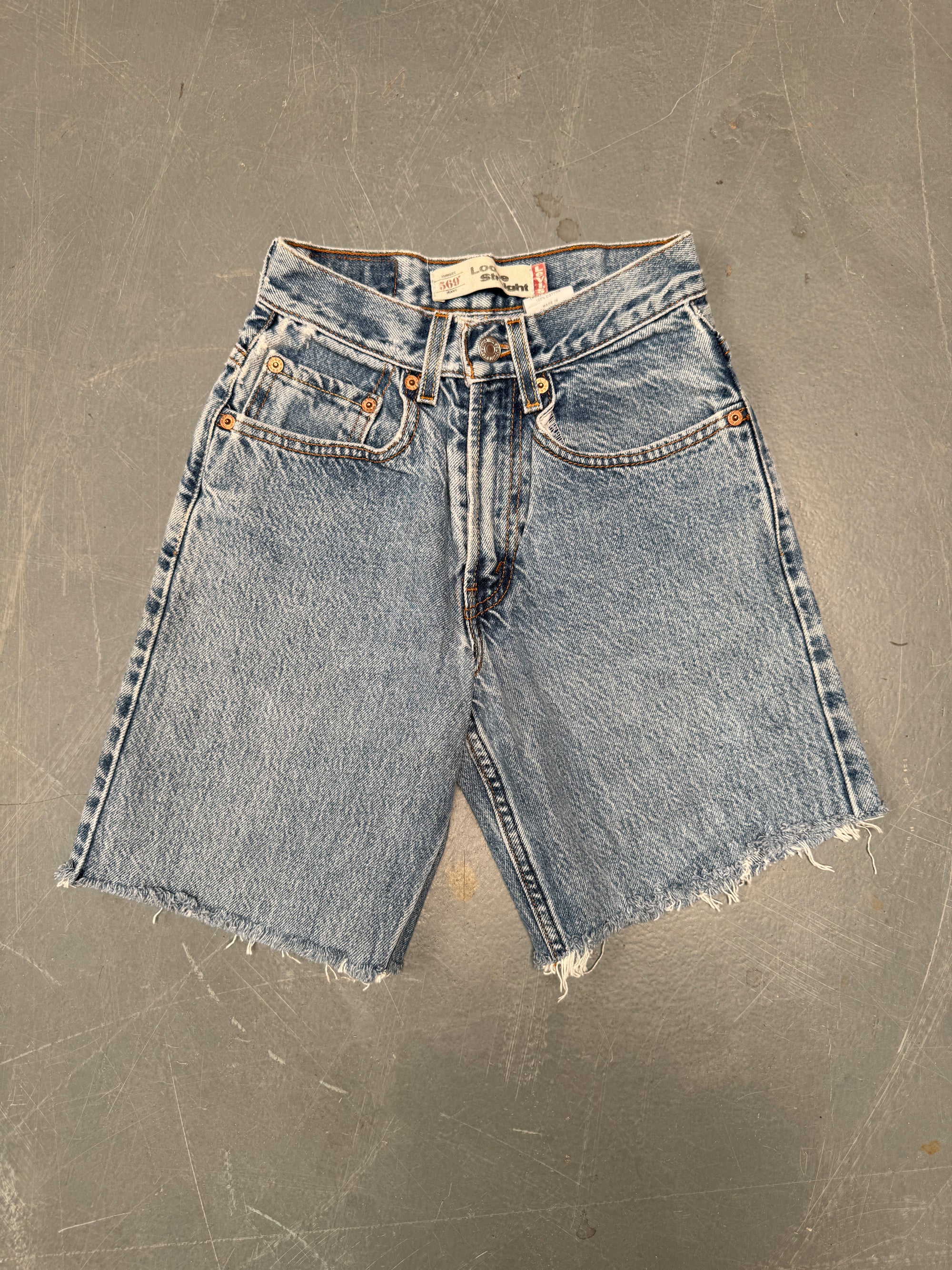 Vintage Ladies Levis Cut Off Denim Shorts - 90s Made - W 22 - SH340