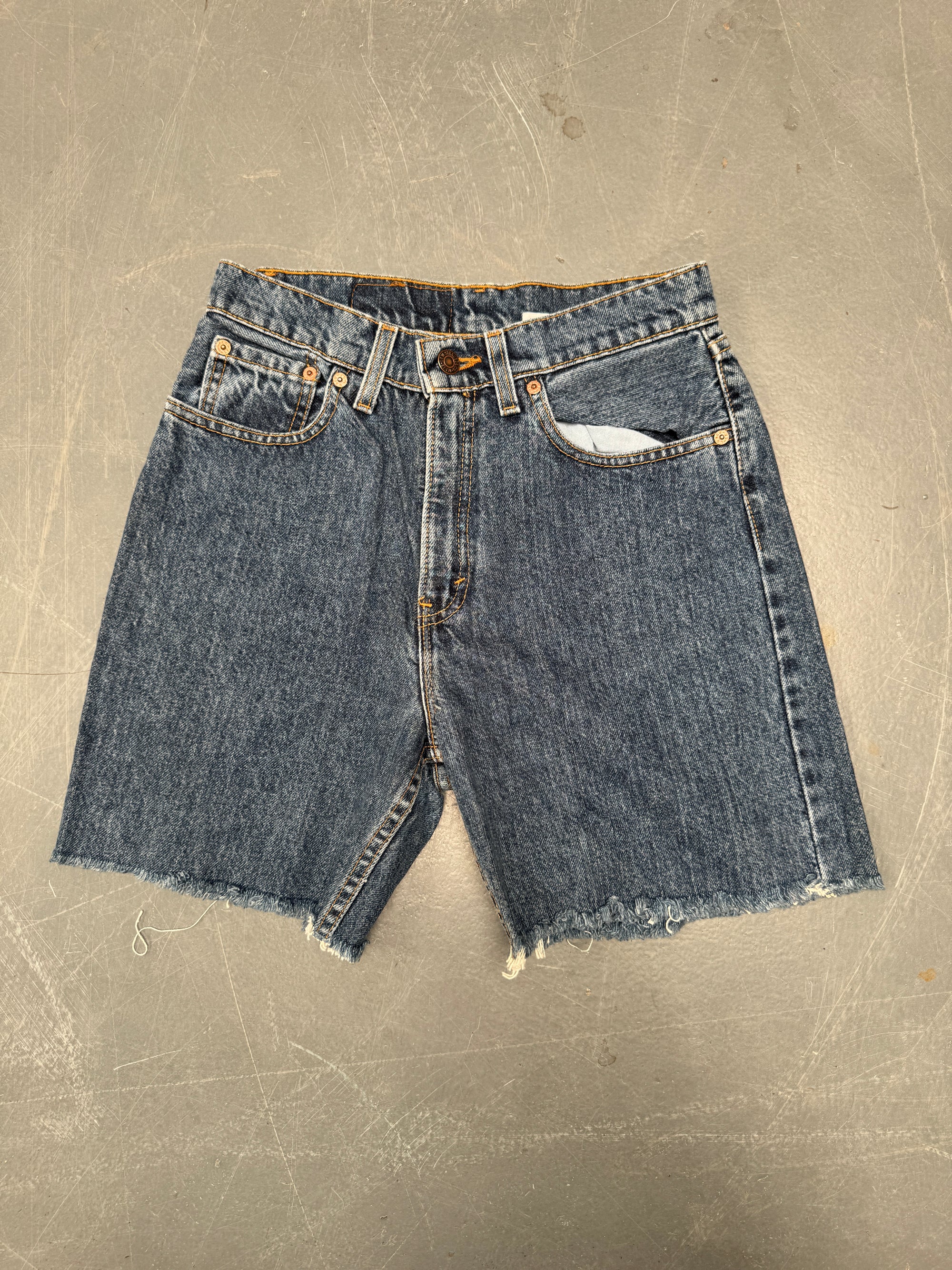 Vintage Ladies Levis Cut Off Denim Shorts - 90s Made - W 26 - SH352