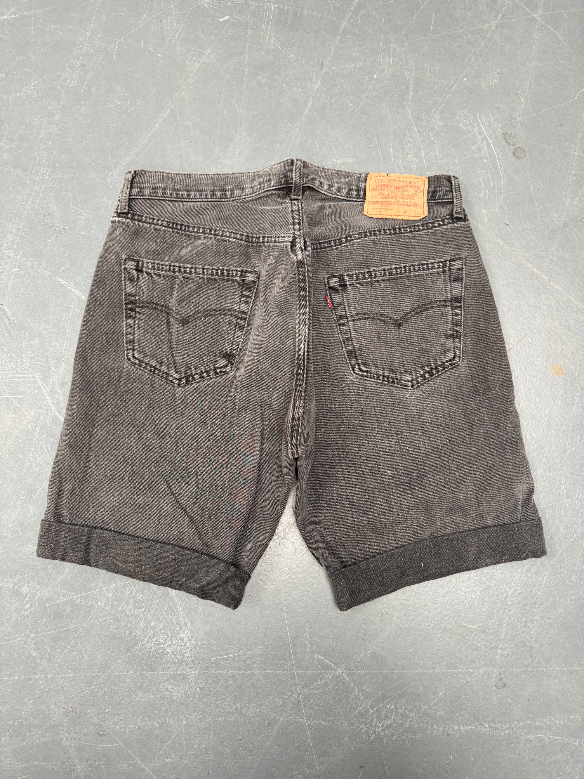 Vintage Ladies Levis Cut Off Denim Shorts - 90s Made - W 34 - SH361