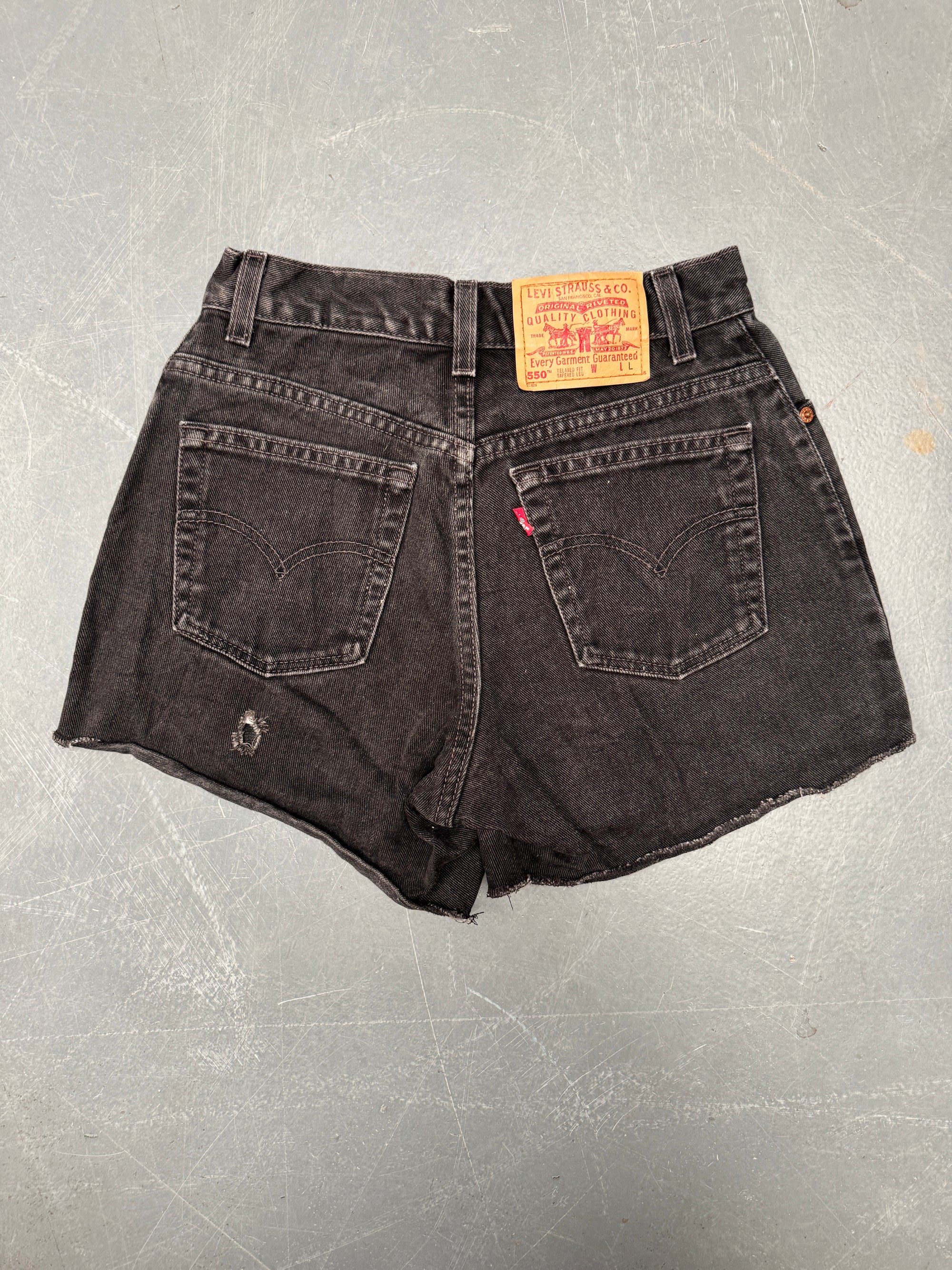 Vintage Ladies Levis Cut Off Denim Shorts - 90s Made - W 25 - SH363