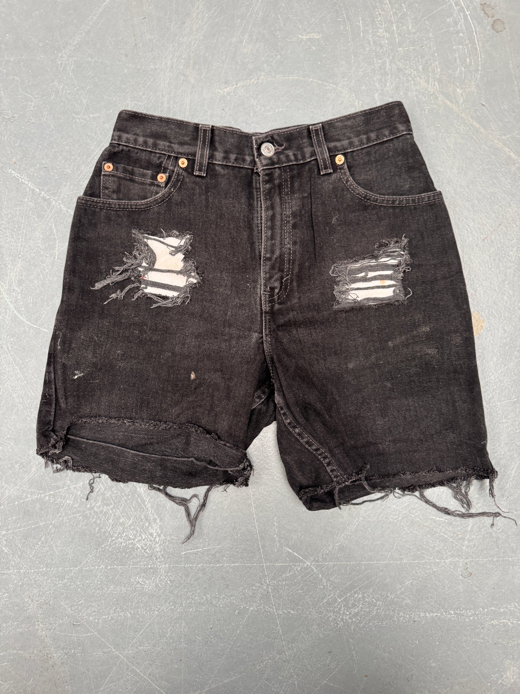 Vintage Ladies Levis Cut Off Denim Shorts - 90s Made - W 27 - SH364