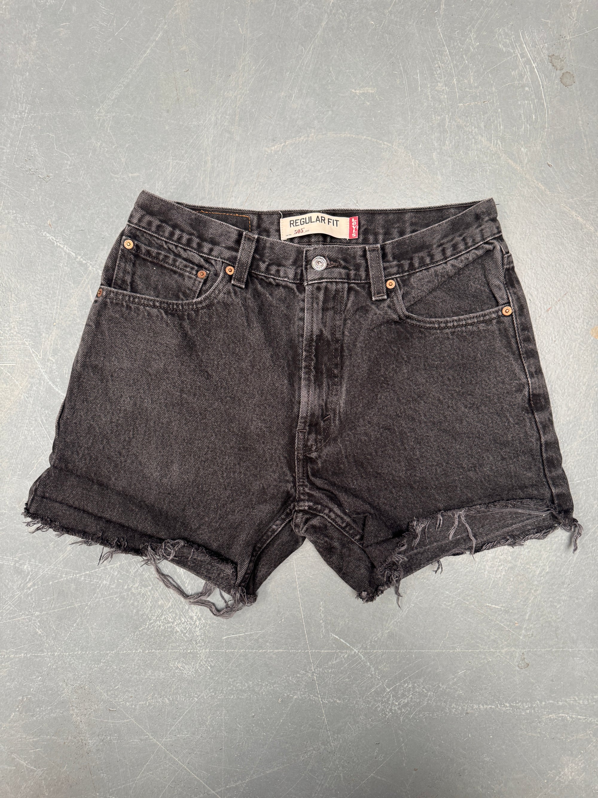 Vintage Ladies Levis Cut Off Denim Shorts - 90s Made - W 30 - SH367