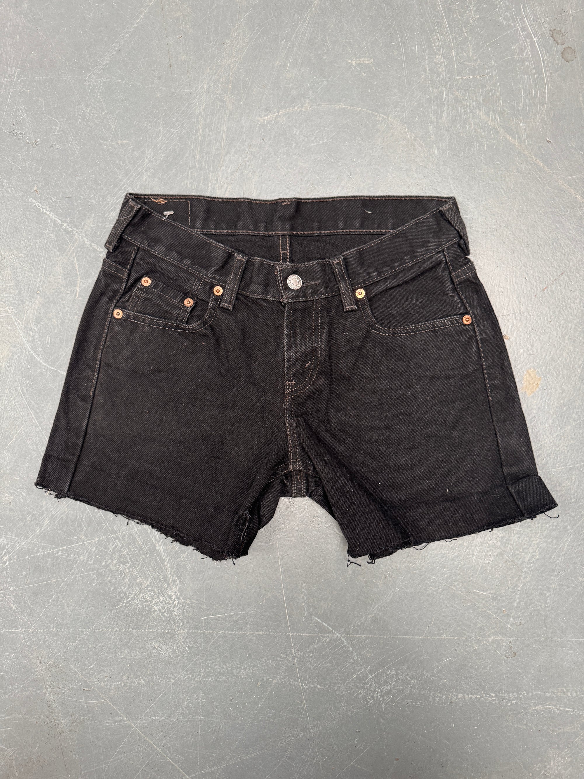 Vintage Ladies Levis Cut Off Denim Shorts - 90s Made - W 28 - SH368