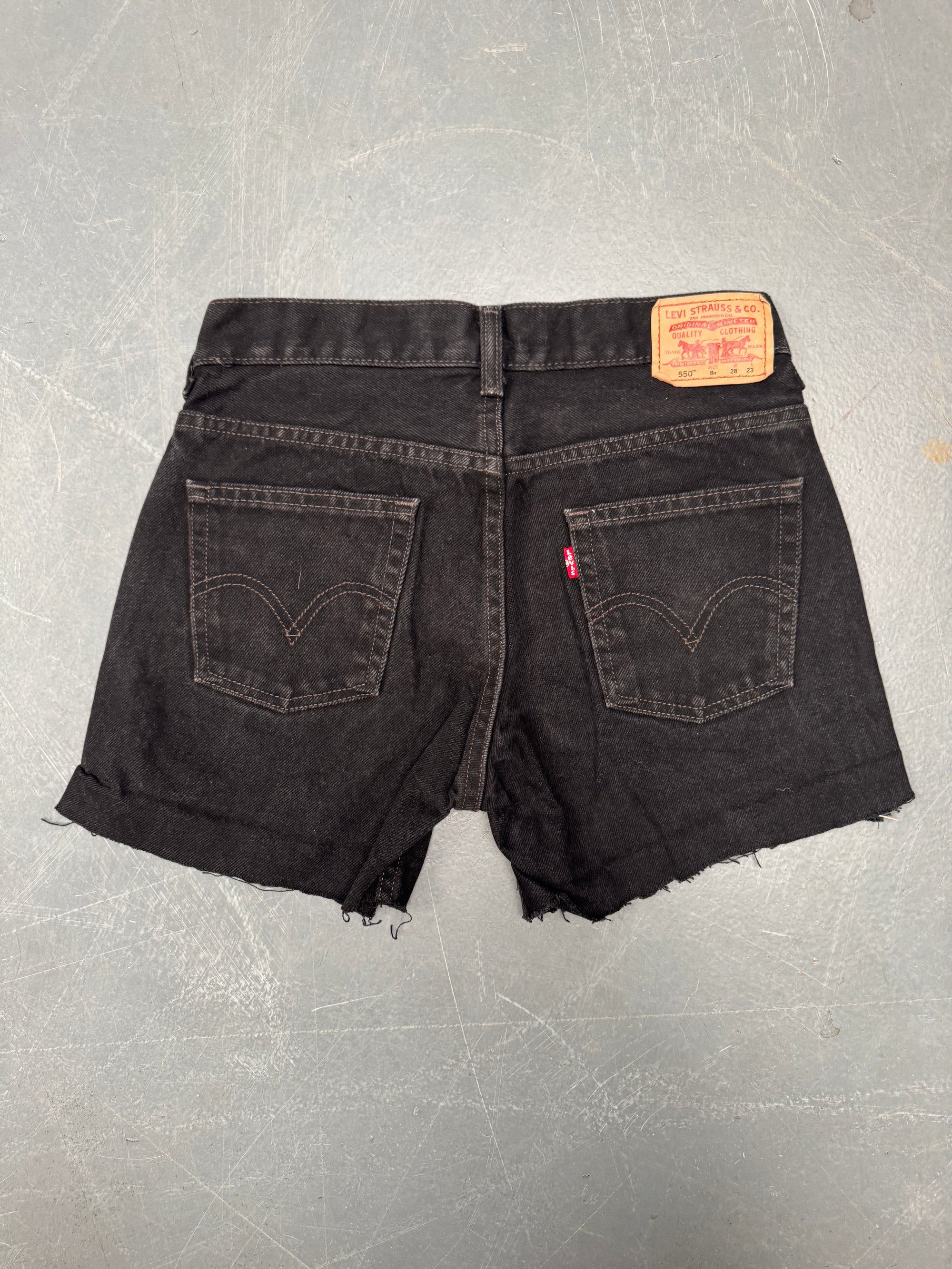 Vintage Ladies Levis Cut Off Denim Shorts - 90s Made - W 28 - SH368
