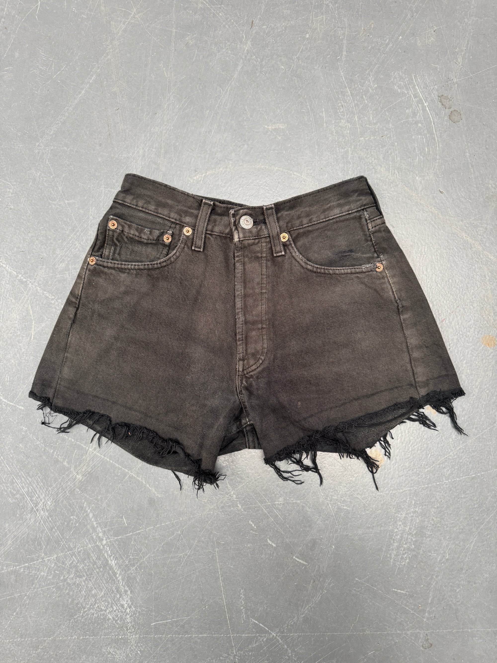 Vintage Ladies Levis Cut Off Denim Shorts - 90s Made - W 24 - SH370
