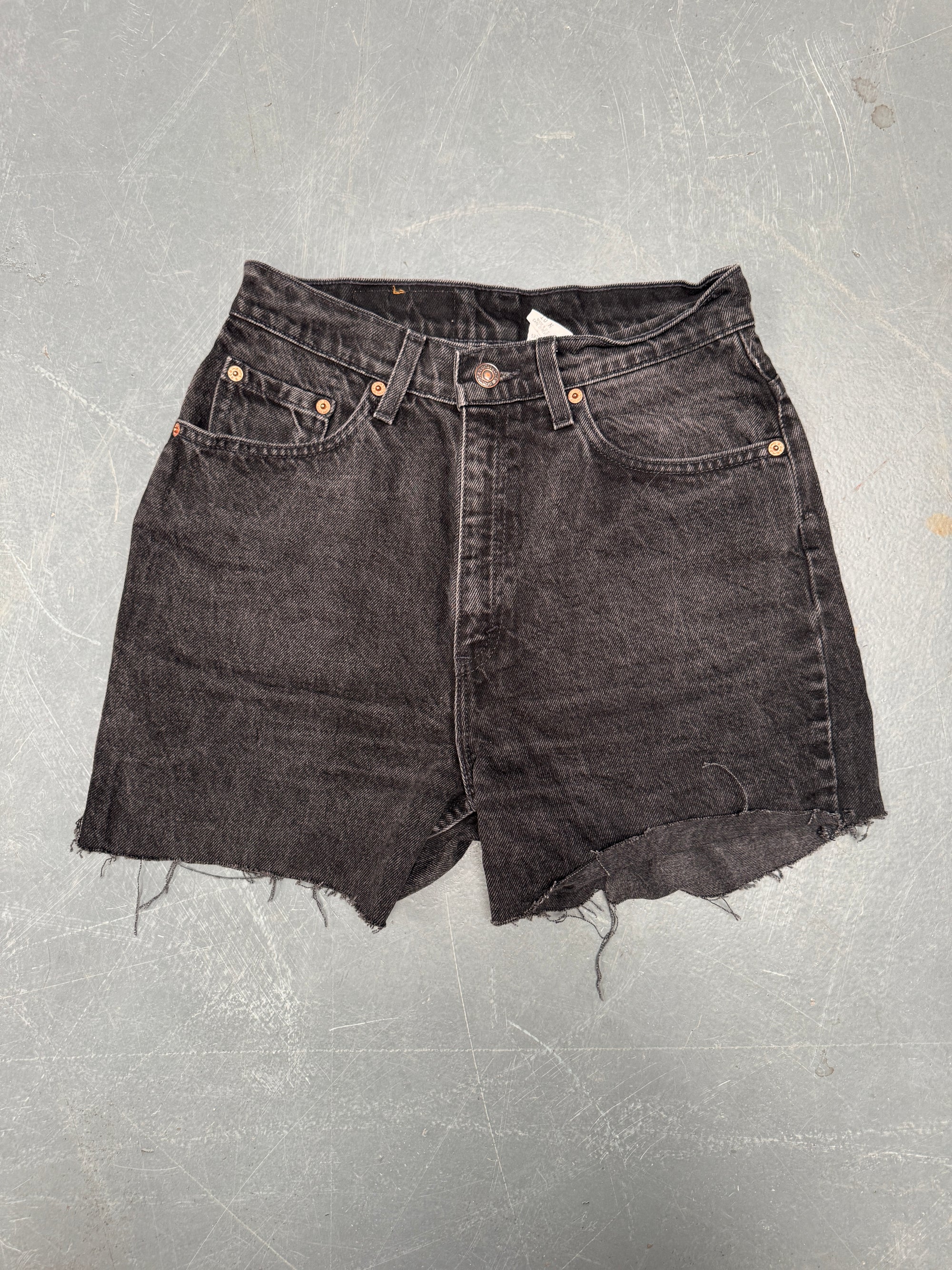 Vintage Ladies Levis Cut Off Denim Shorts - 90s Made - W 26 - SH371