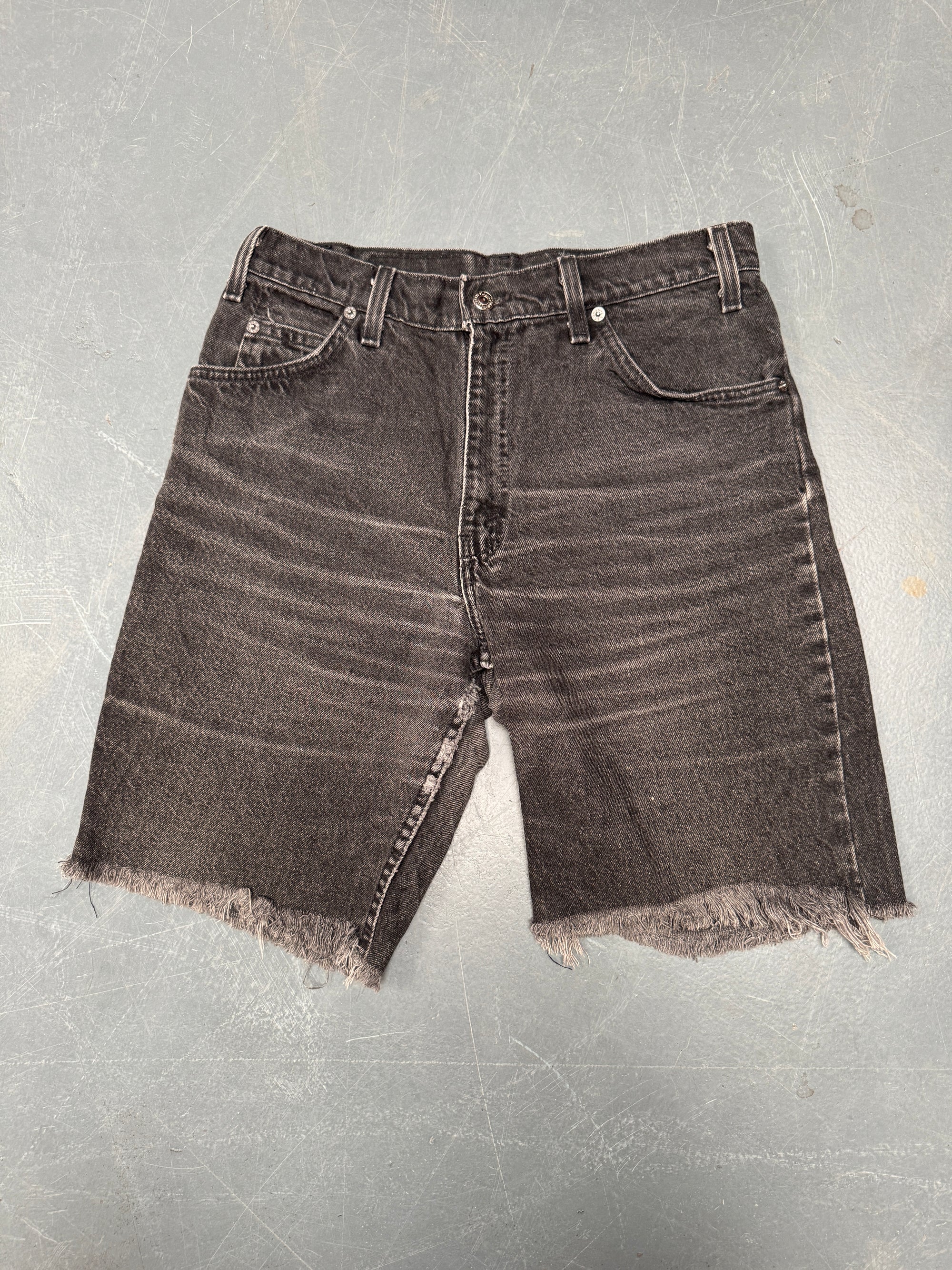 Vintage Ladies Levis Cut Off Denim Shorts - 90s Made - W 30 - SH372