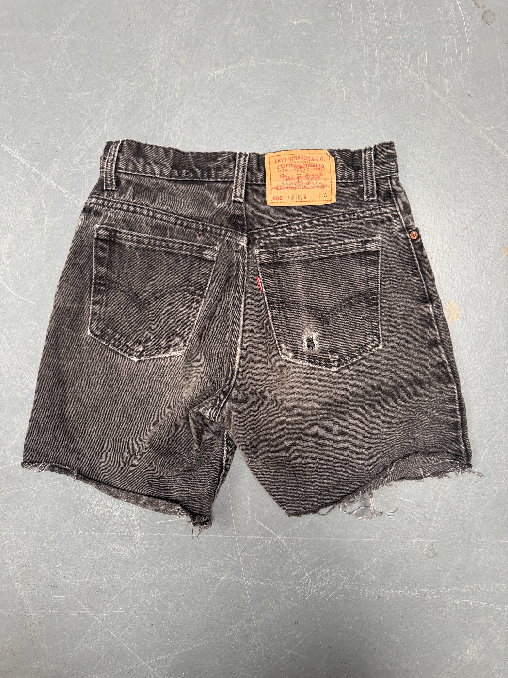 Vintage Ladies Levis Cut Off Denim Shorts - 90s Made - W 27 - SH373