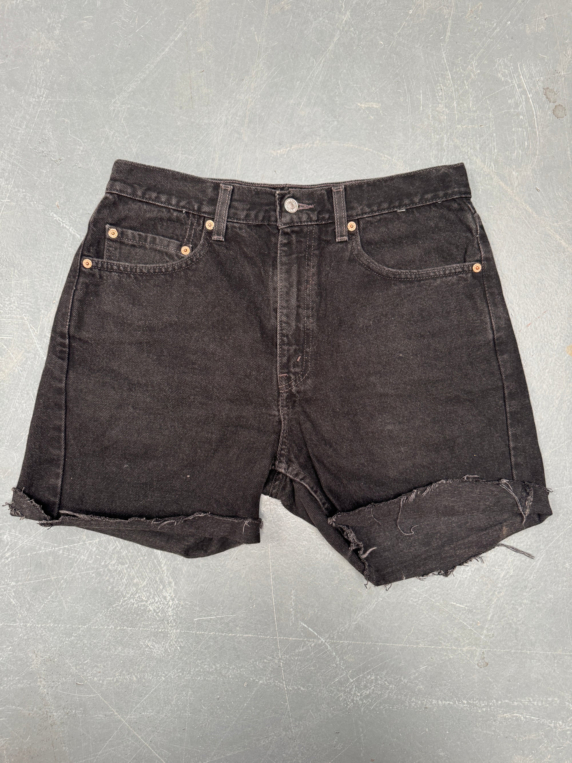 Vintage Ladies Levis Cut Off Denim Shorts - 90s Made - W 32 - SH374