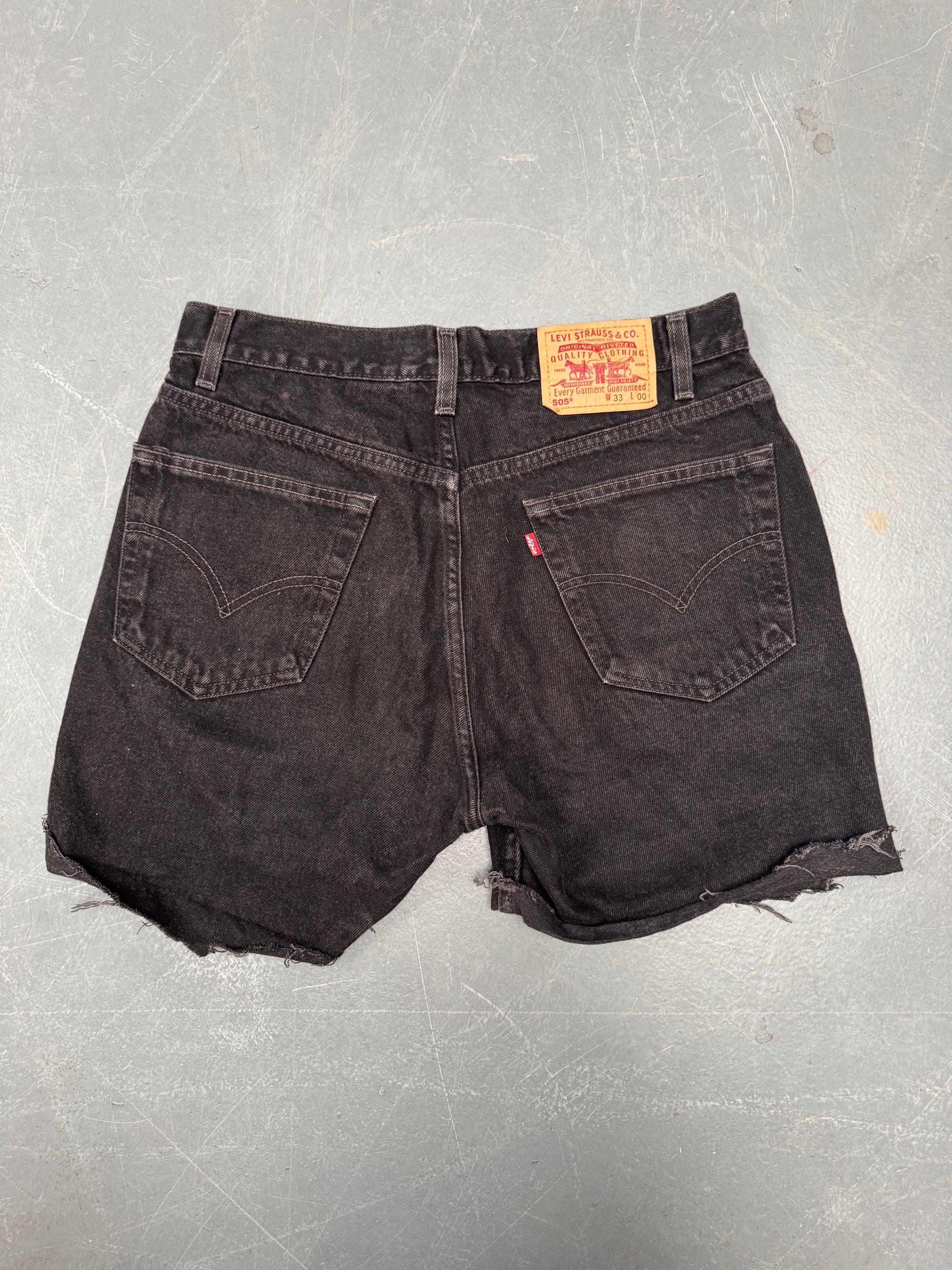 Vintage Ladies Levis Cut Off Denim Shorts - 90s Made - W 32 - SH374