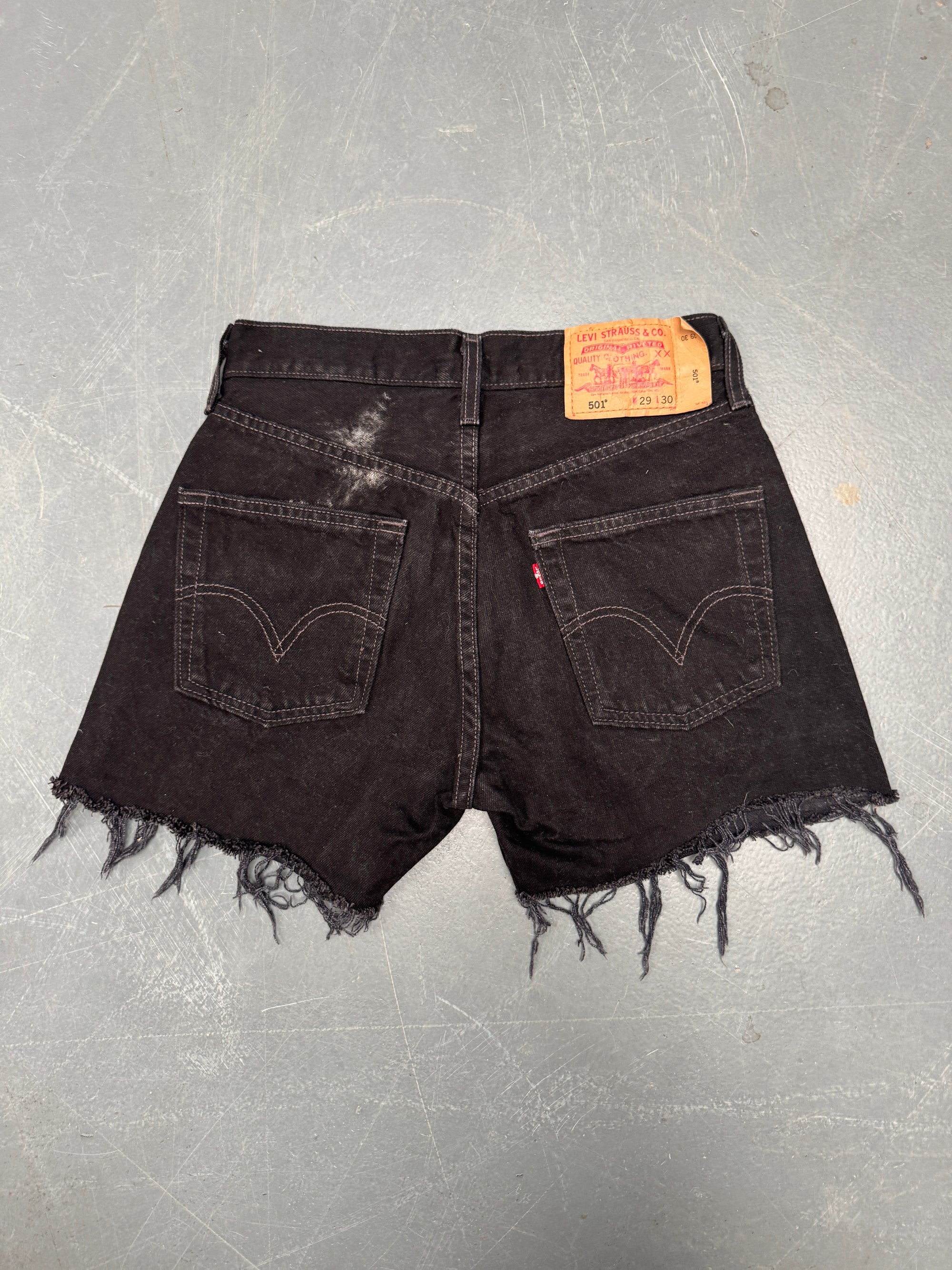 Vintage Ladies Levis Cut Off Denim Shorts - 90s Made - W 26 - SH375