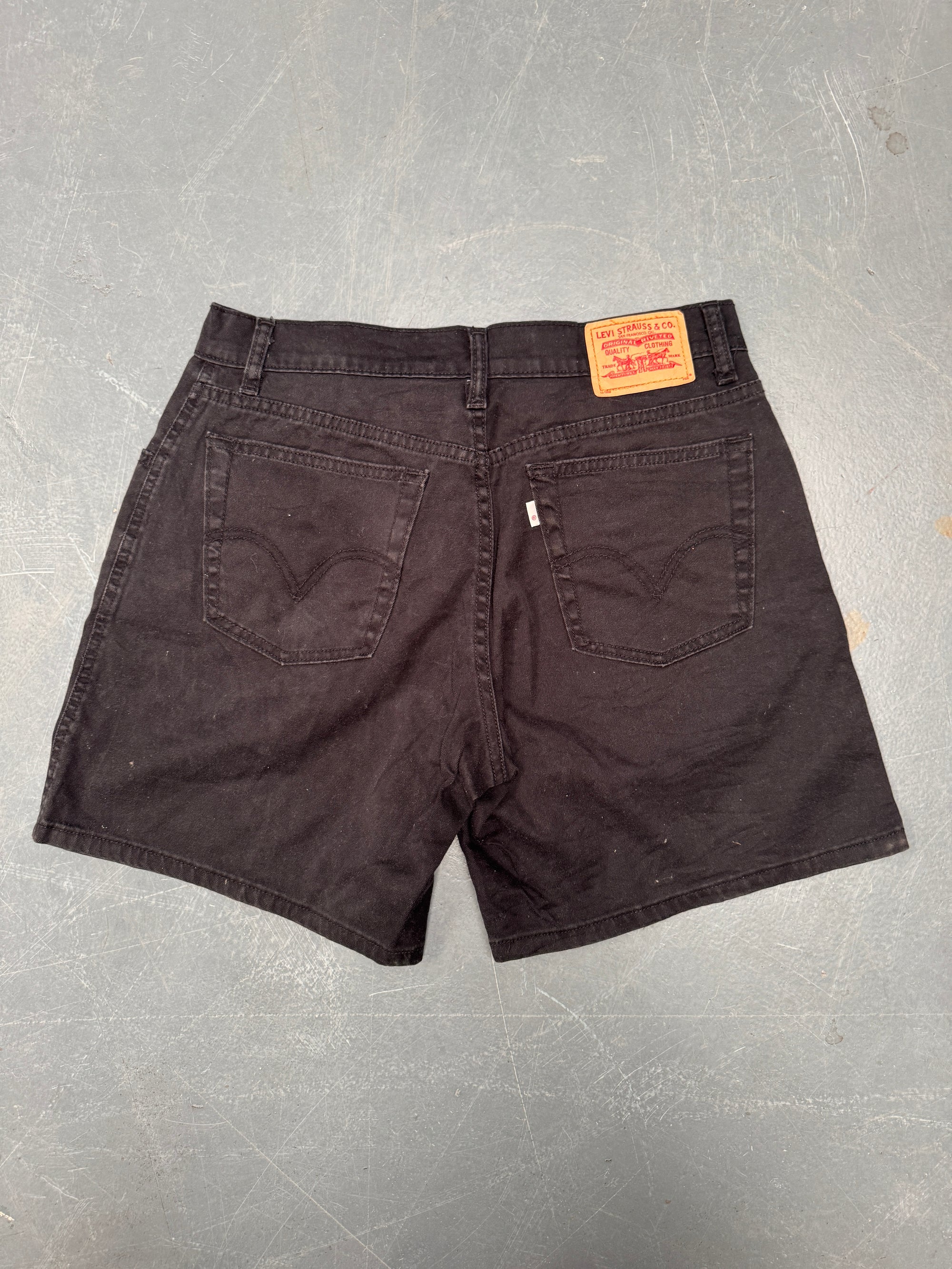 Vintage Ladies Levis Cut Off Denim Shorts - 90s Made - W 30 - SH380