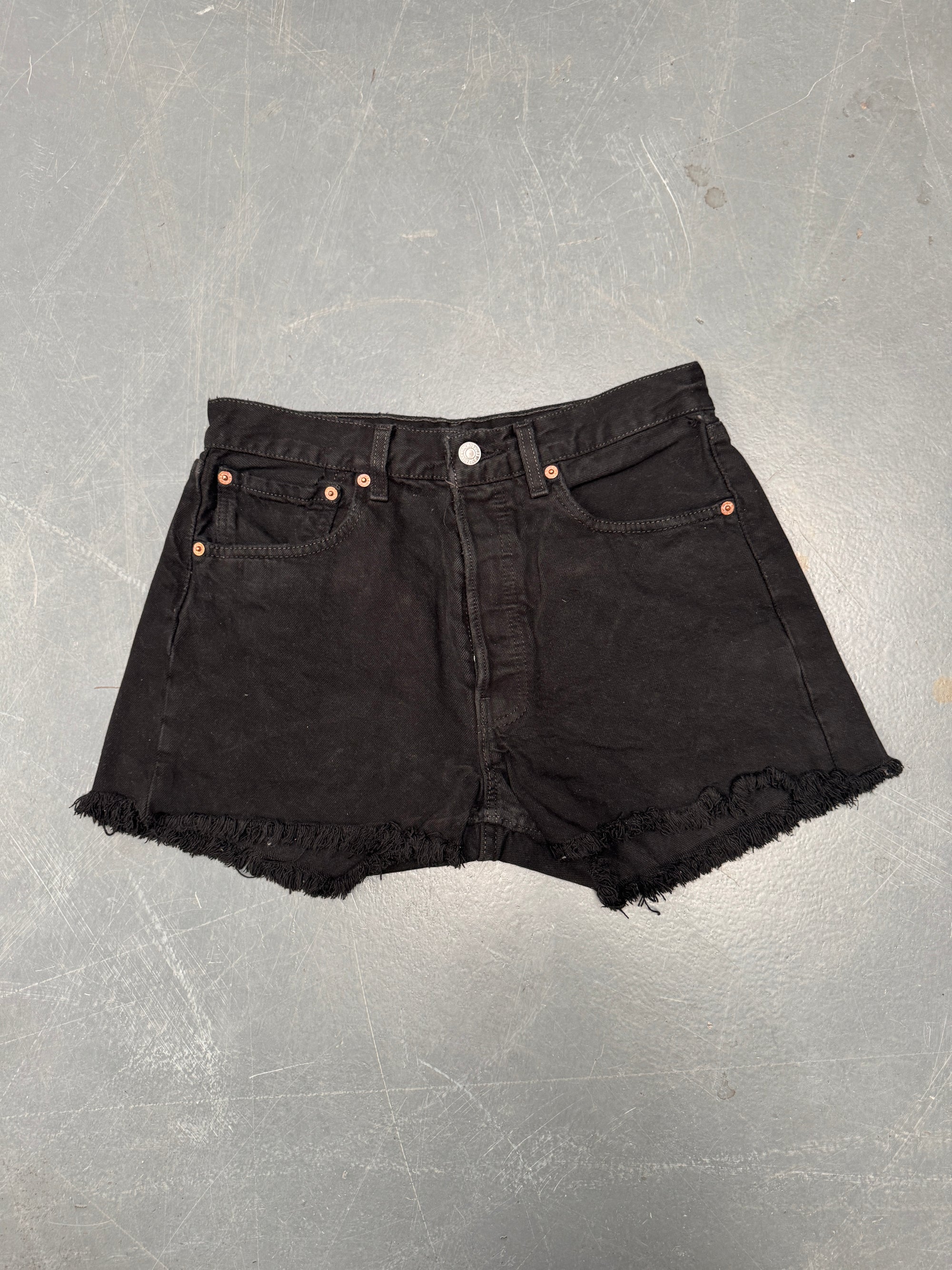 Vintage Ladies Levis Cut Off Denim Shorts - 90s Made - W 28 - SH381