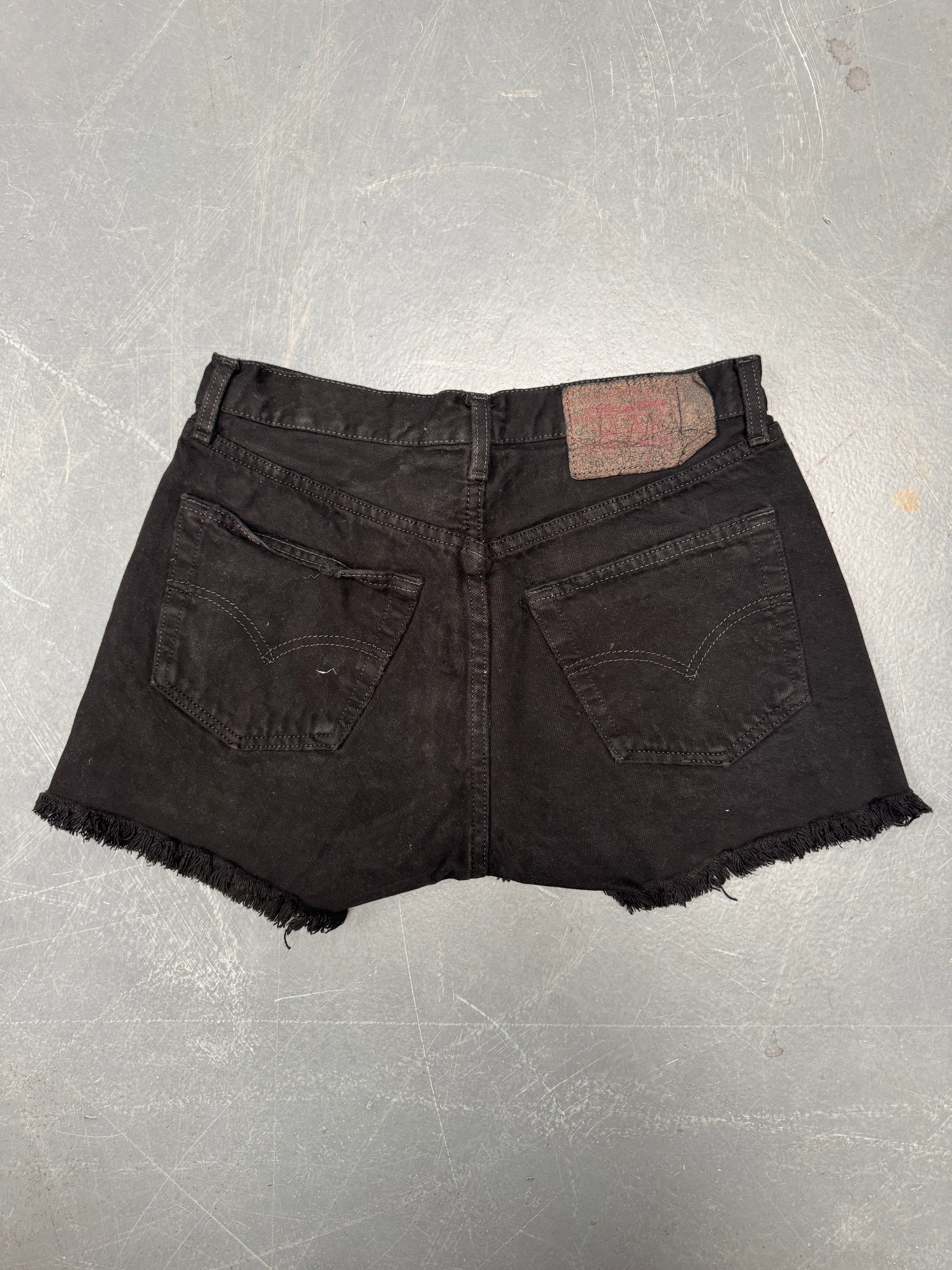 Vintage Ladies Levis Cut Off Denim Shorts - 90s Made - W 28 - SH381