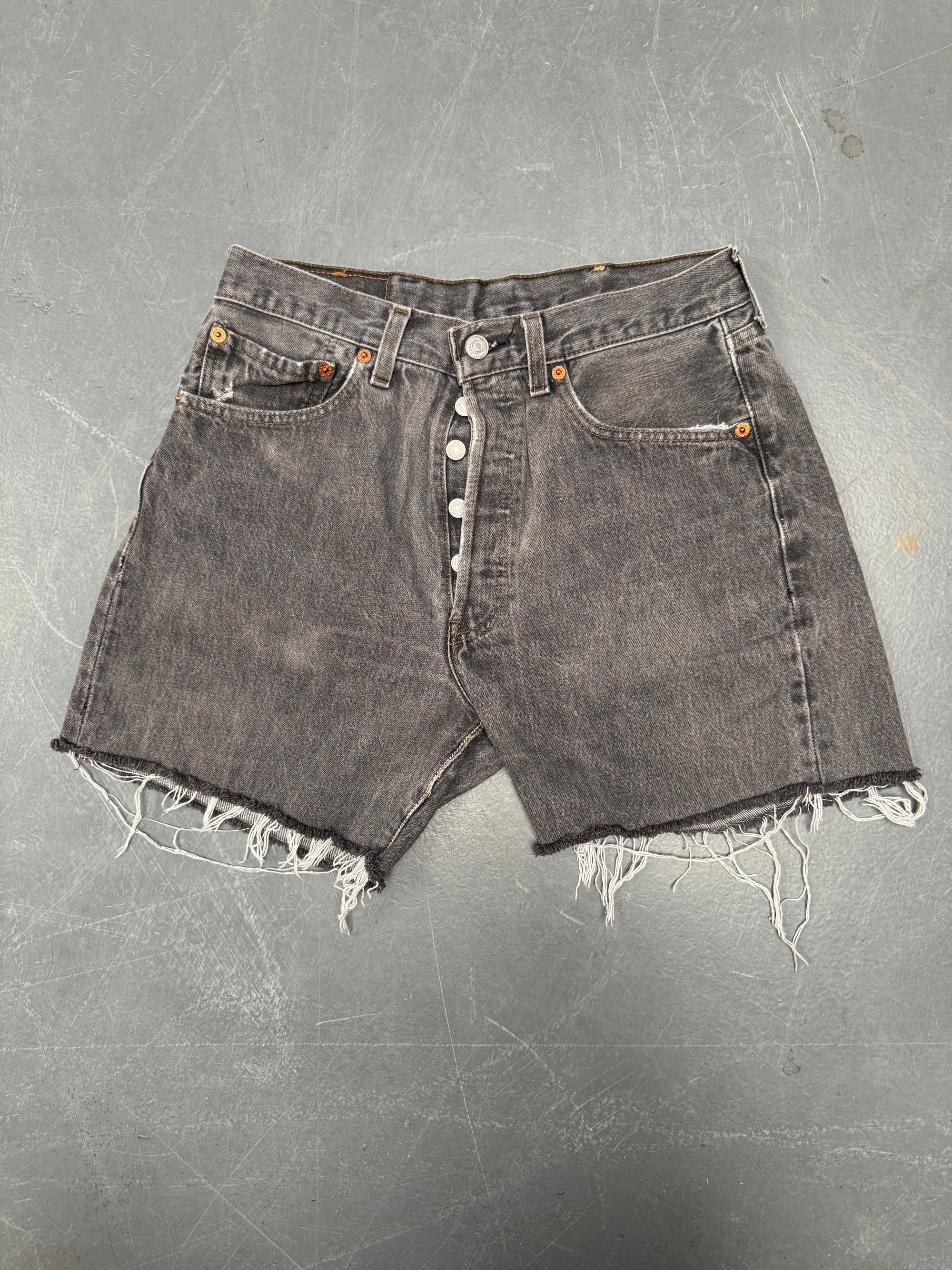 Vintage Ladies Levis Cut Off Denim Shorts - 90s Made - W 28 - SH382