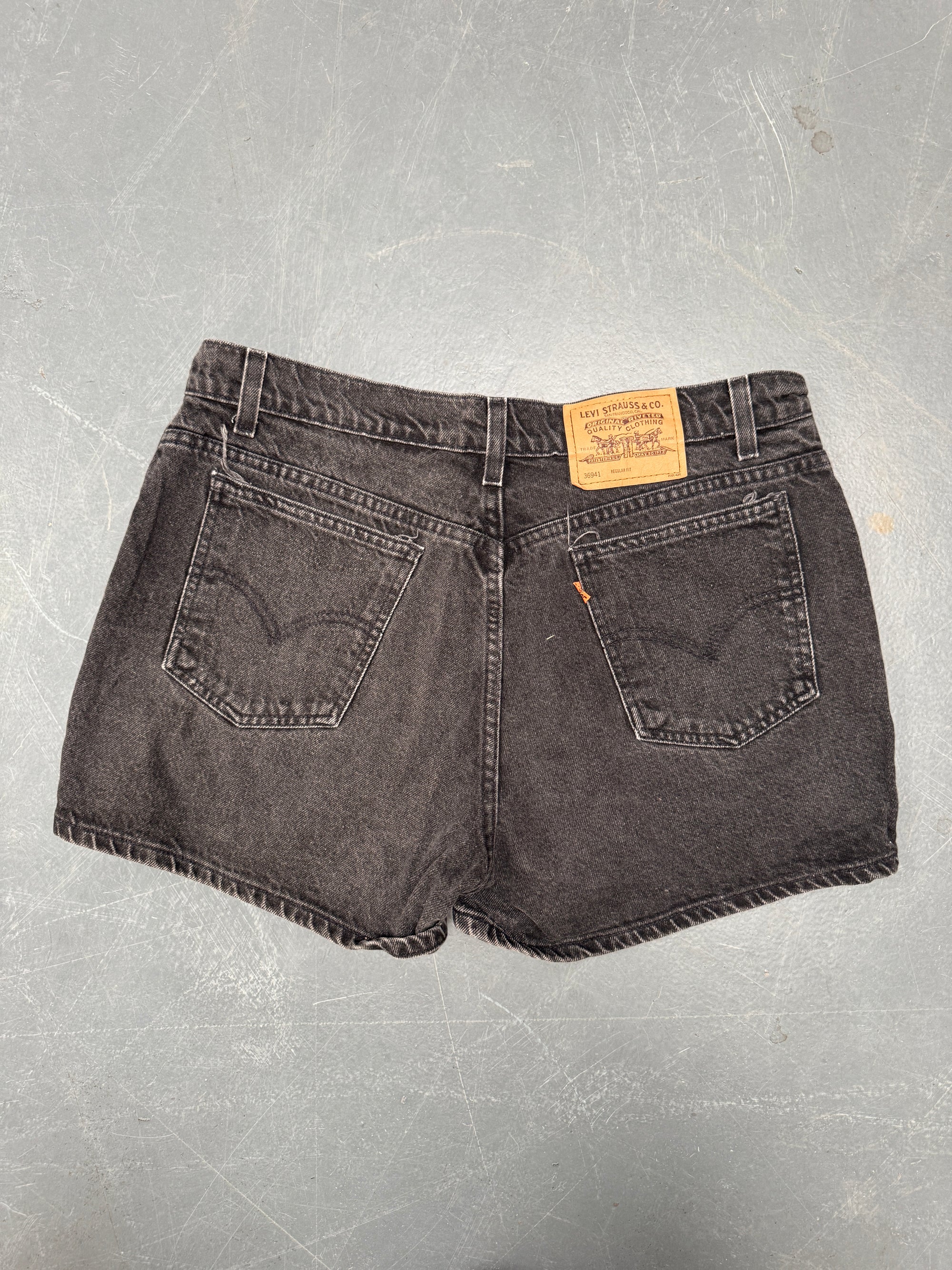 Vintage Ladies Levis Cut Off Denim Shorts - 90s Made - W 35 - SH388