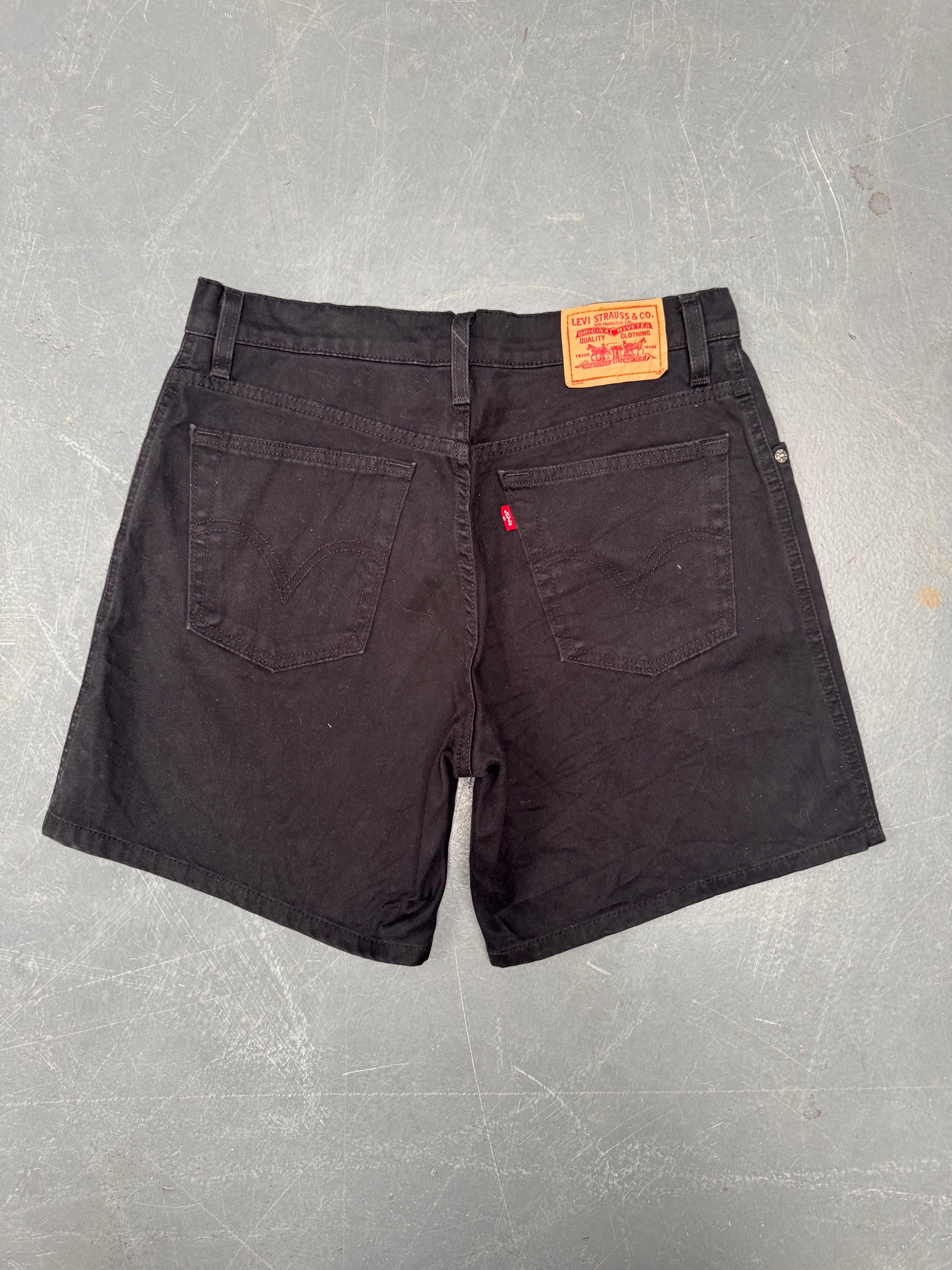 Vintage Ladies Levis Cut Off Denim Shorts - 90s Made - W 30 - SH389
