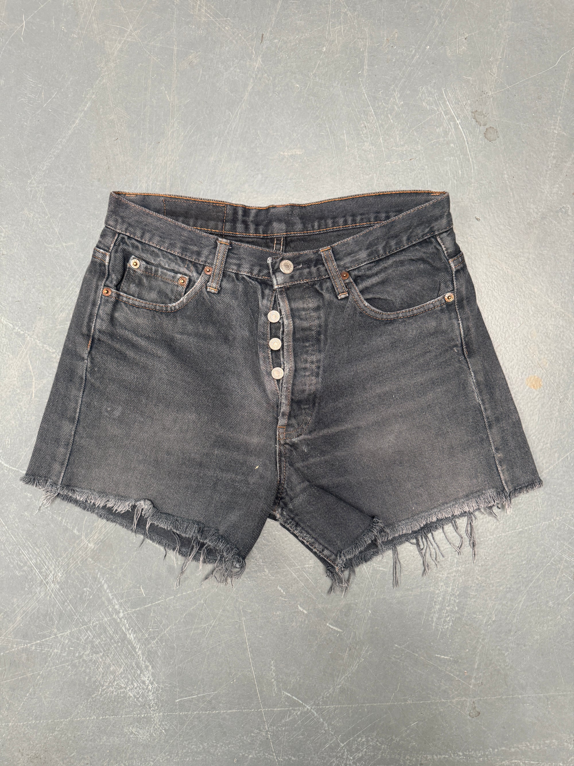 Vintage Ladies Levis Cut Off Denim Shorts - 90s Made - W 28 - SH392