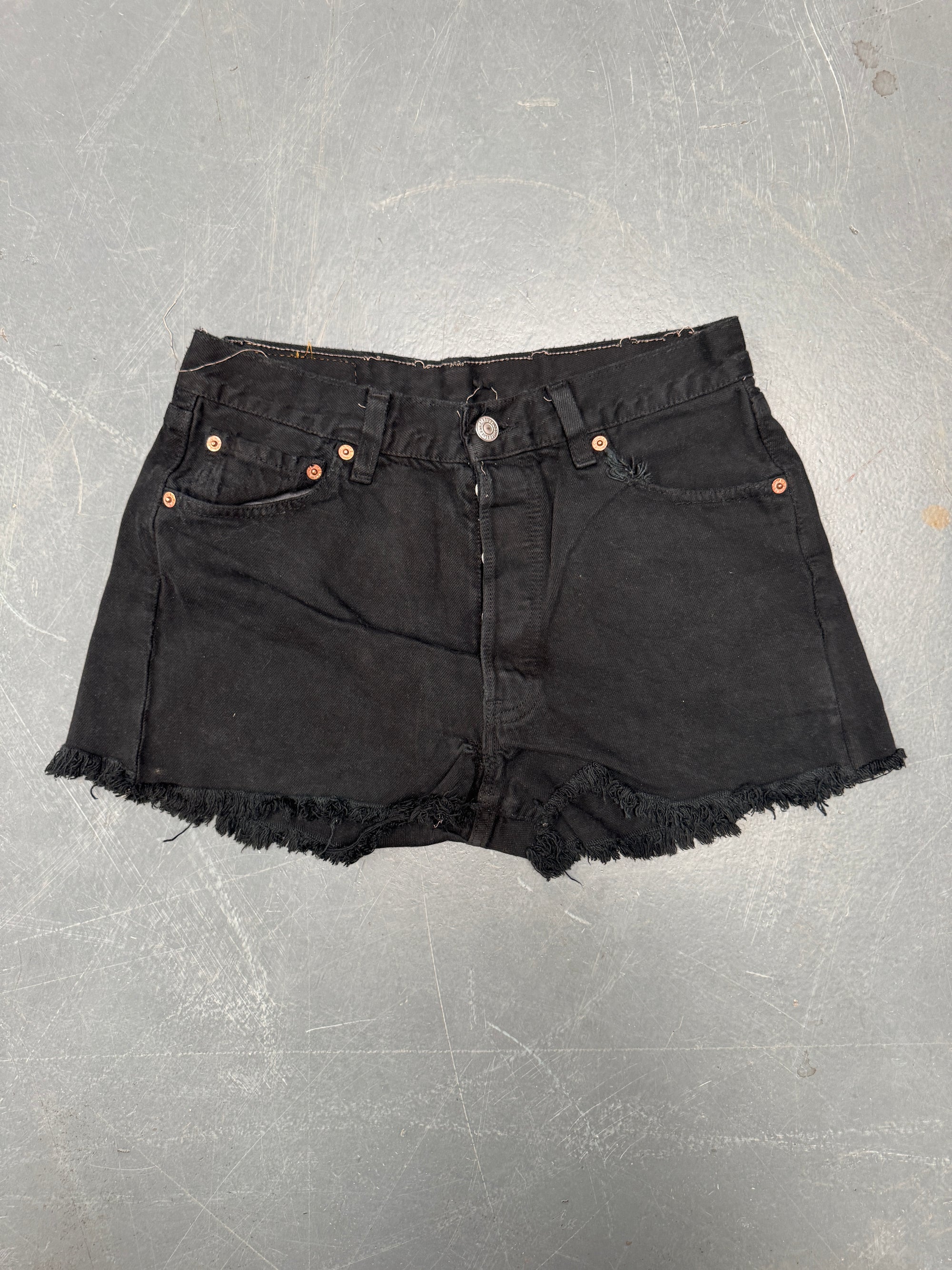 Vintage Ladies Levis Cut Off Denim Shorts - 90s Made - W 27 - SH395