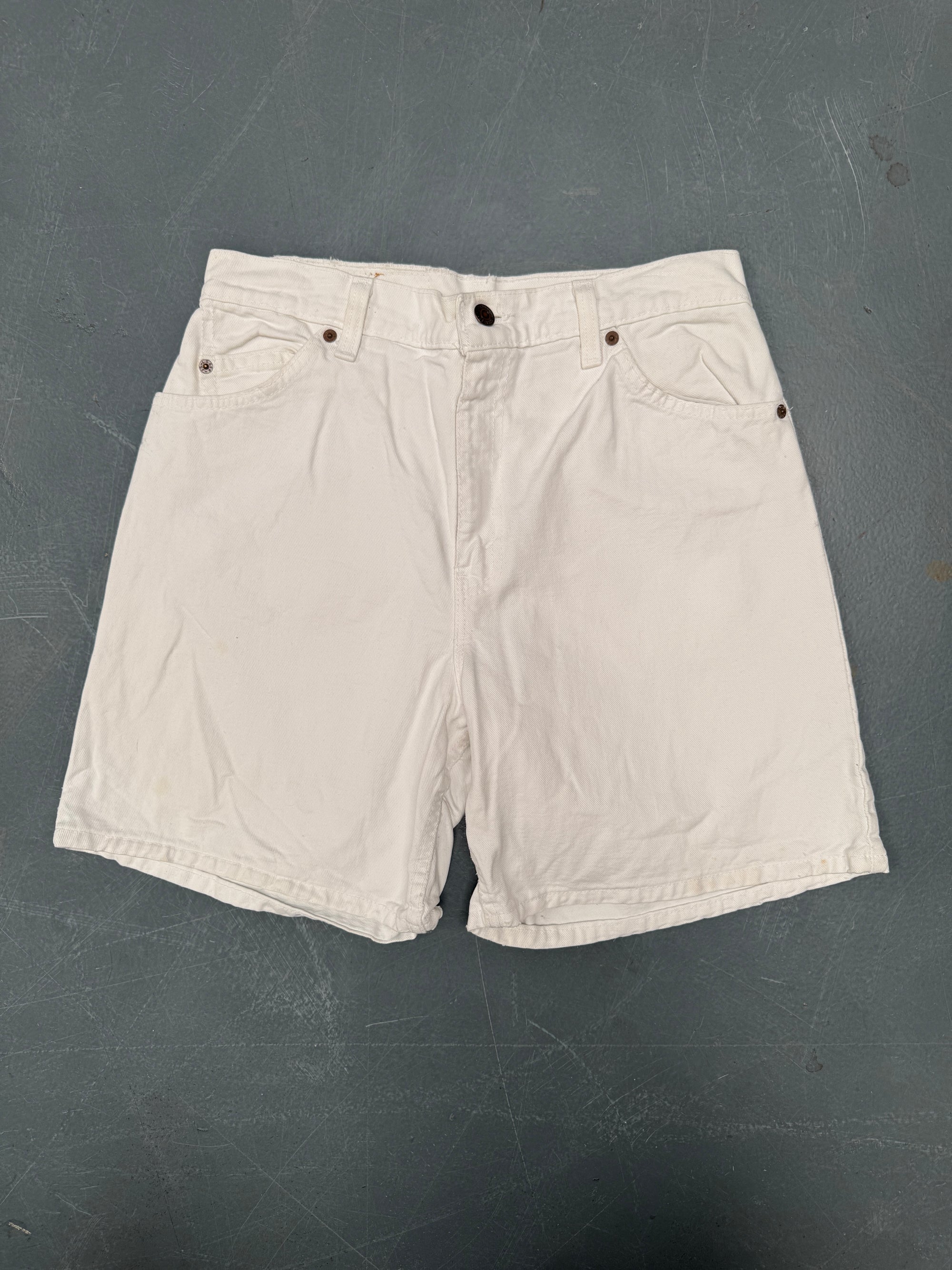 Vintage Ladies Levis Cut Off Denim Shorts - 90s Made - W 30 - SH405