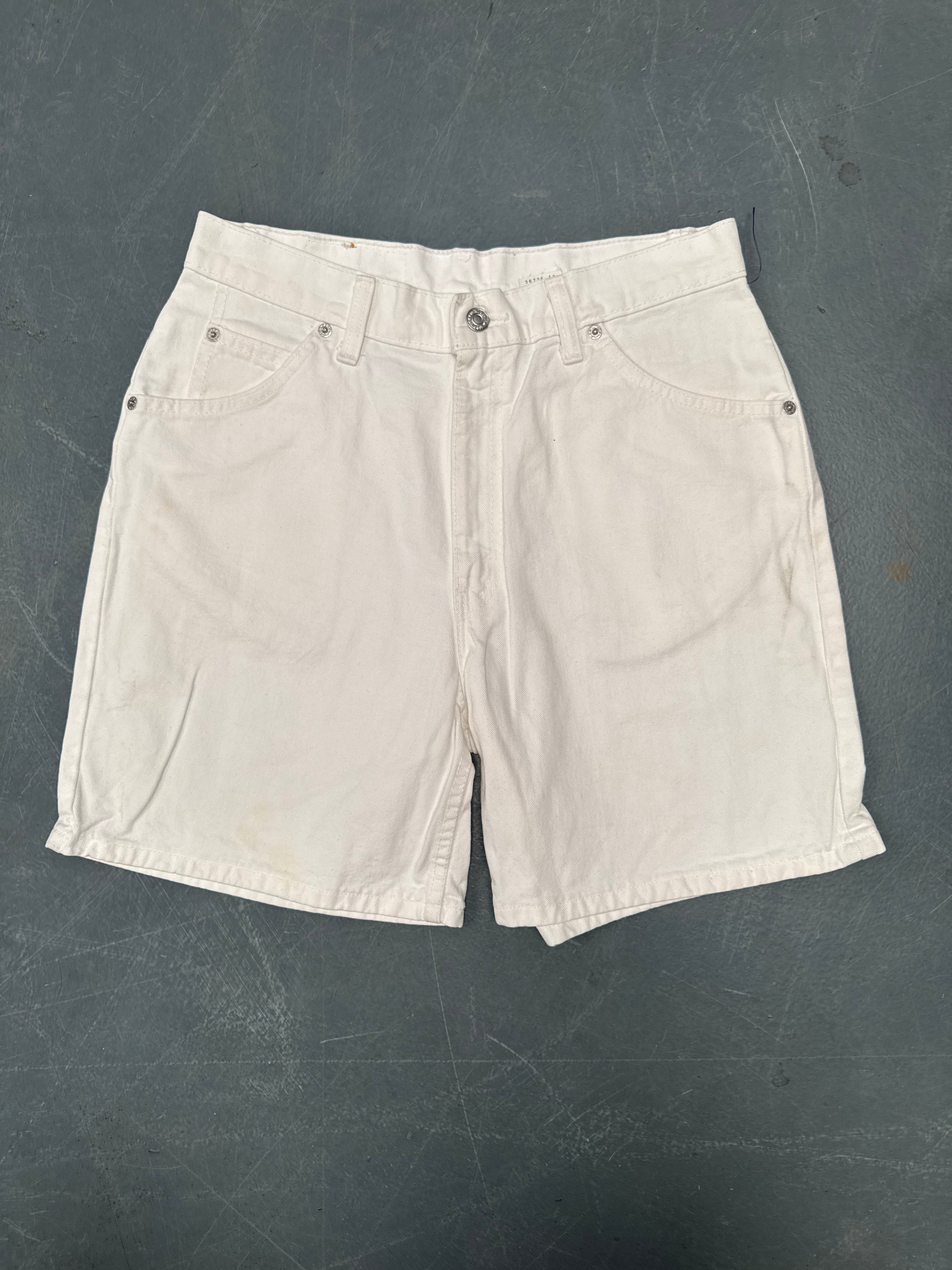 Vintage Ladies Levis Cut Off Denim Shorts - 90s Made - W 30 - SH411