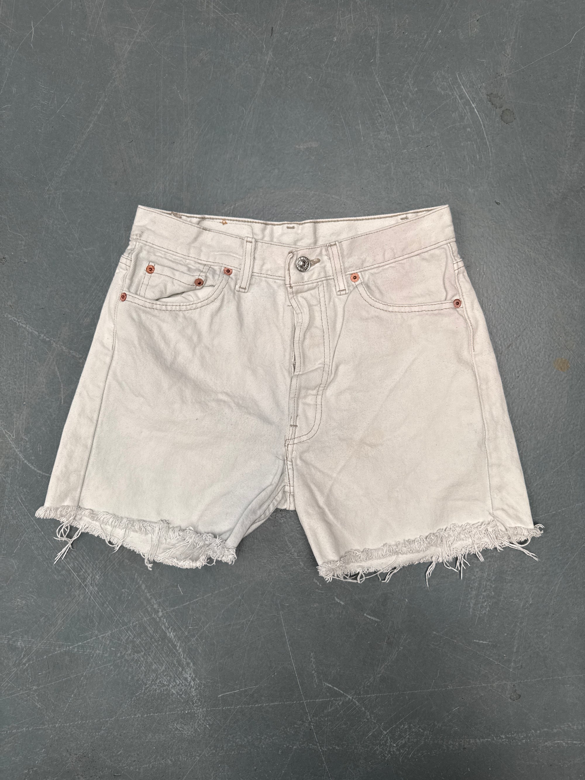 Vintage Ladies Levis Cut Off Denim Shorts - 90s Made - W 26 - SH412