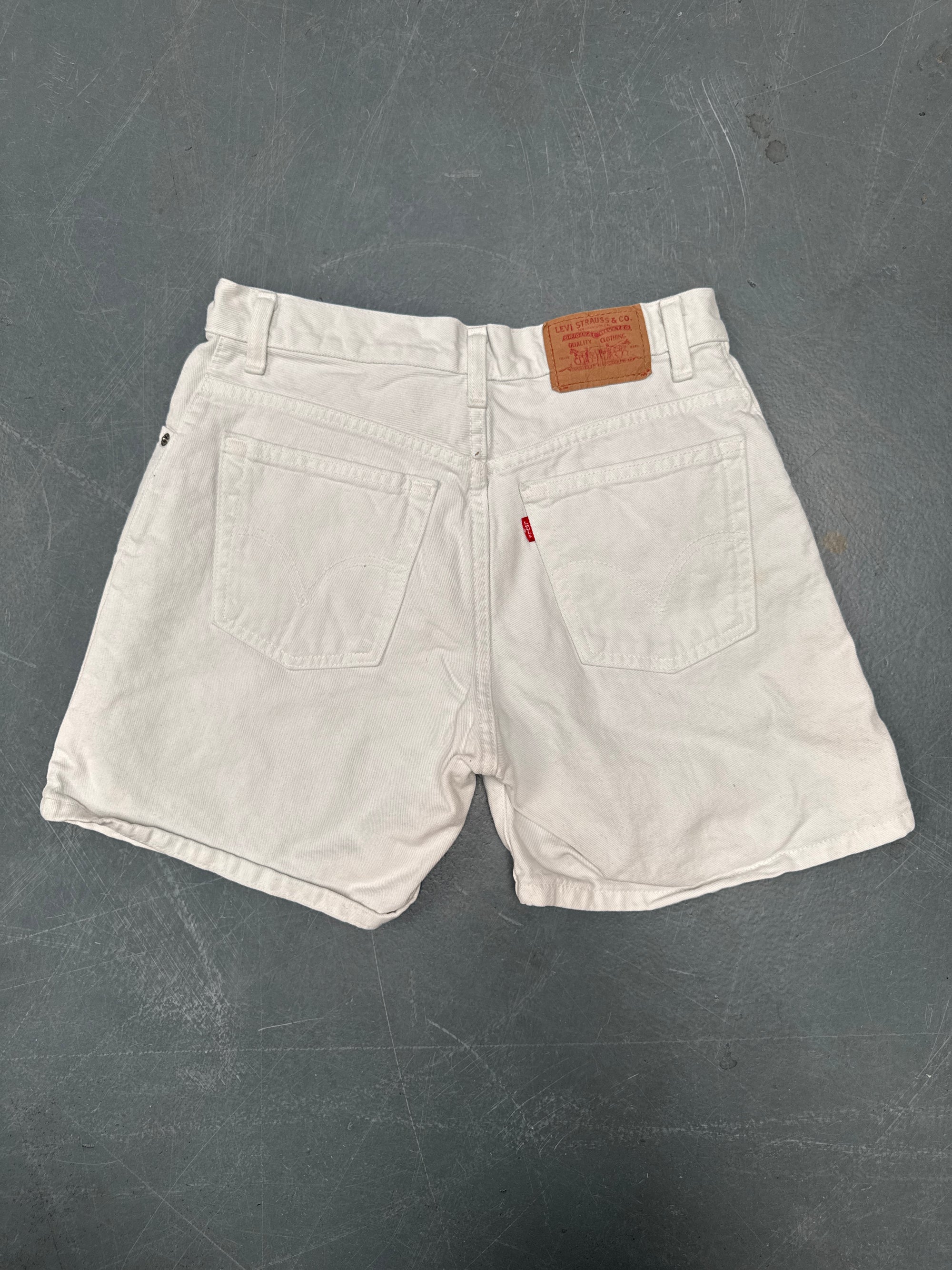 Vintage Ladies Levis Cut Off Denim Shorts - 90s Made - W 28 - SH414