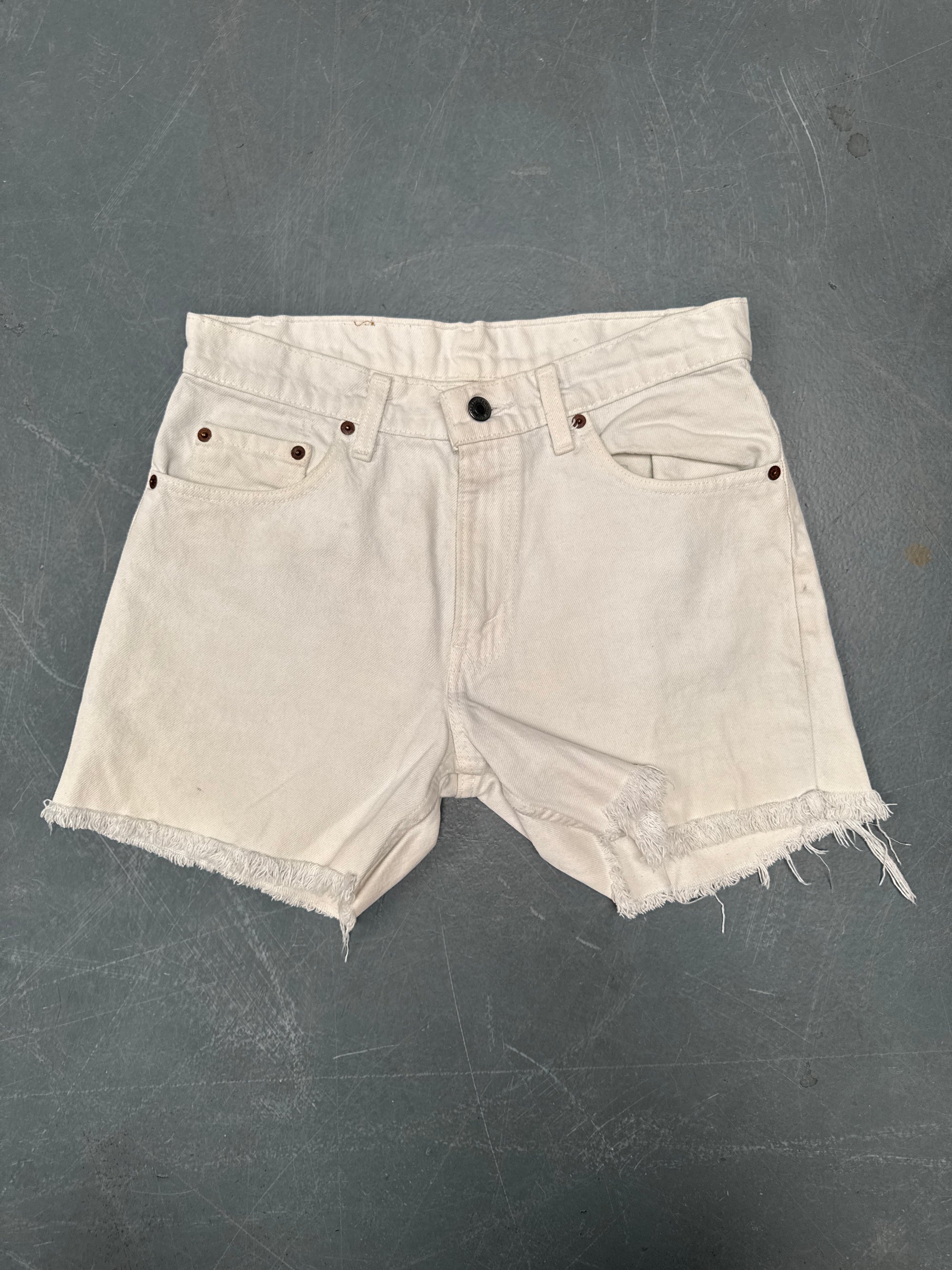 Vintage Ladies Levis Cut Off Denim Shorts - 90s Made - W 29 - SH415