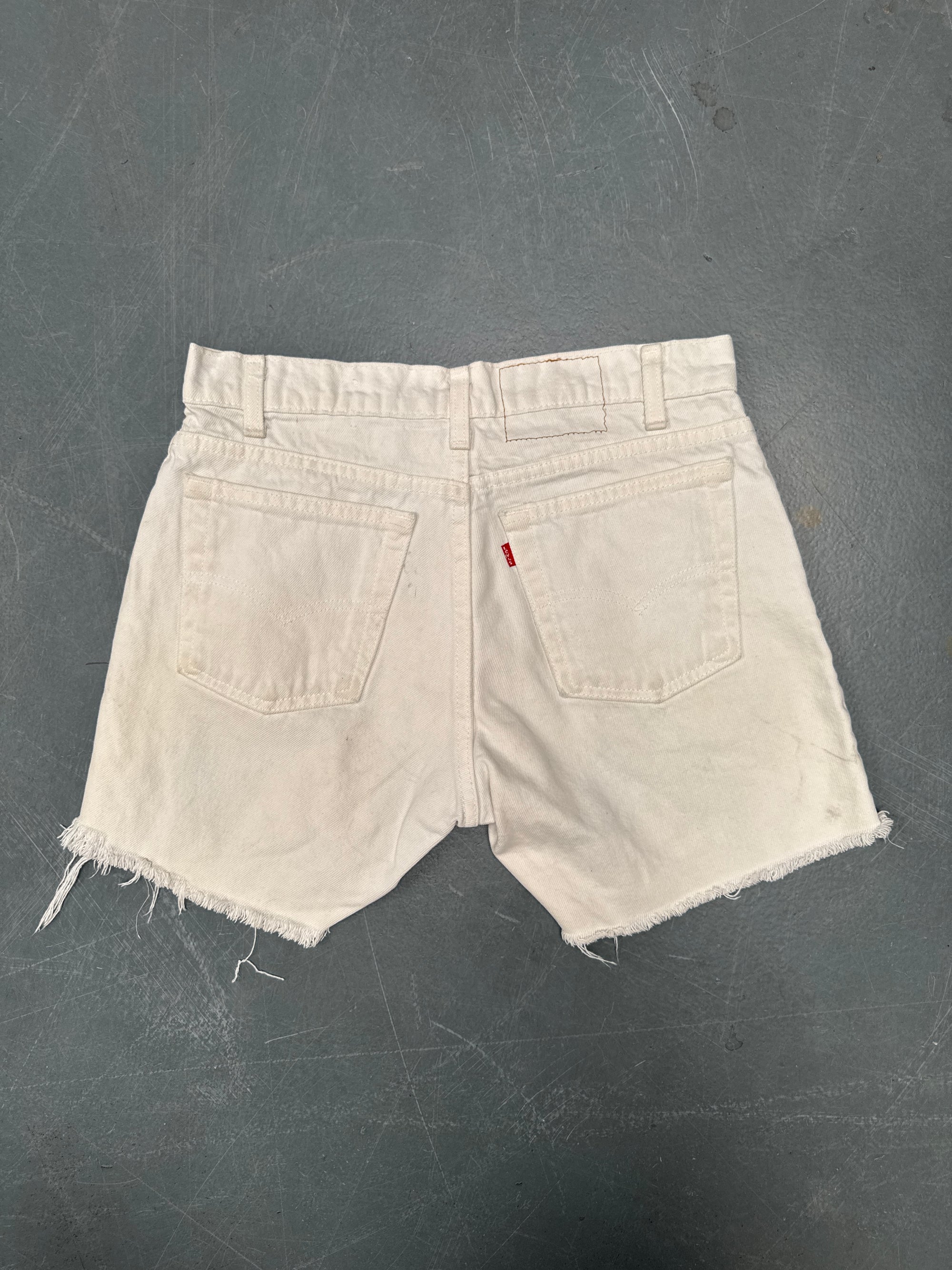 Vintage Ladies Levis Cut Off Denim Shorts - 90s Made - W 29 - SH415
