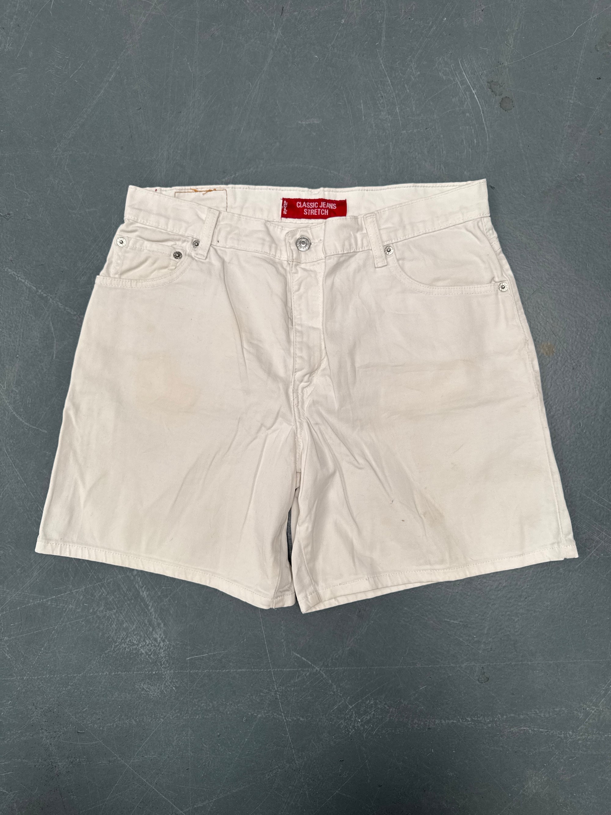 Vintage Ladies Levis Cut Off Denim Shorts - 90s Made - W 32 - SH416