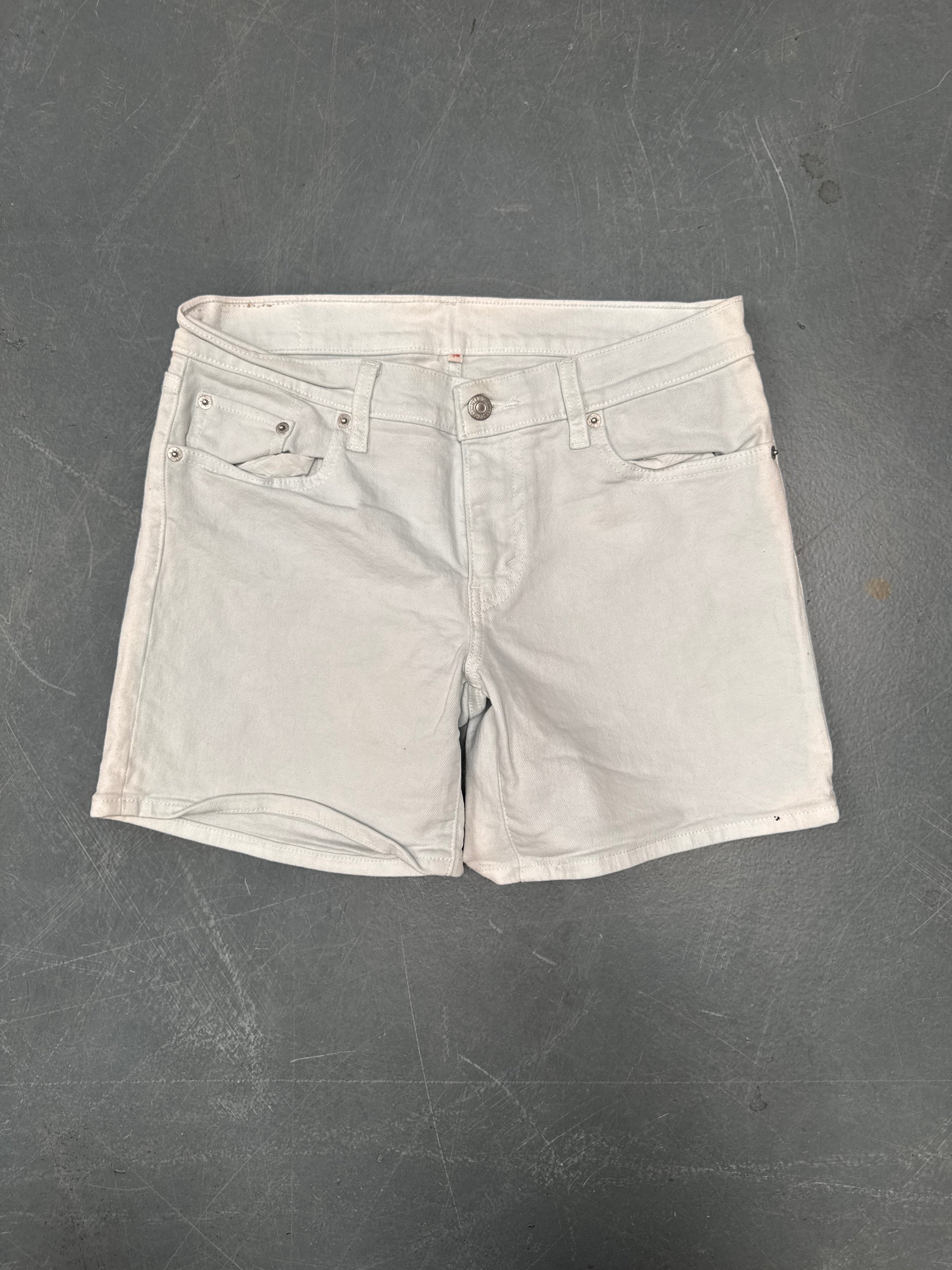 Vintage Ladies Levis Cut Off Denim Shorts - 90s Made - W 30 - SH417