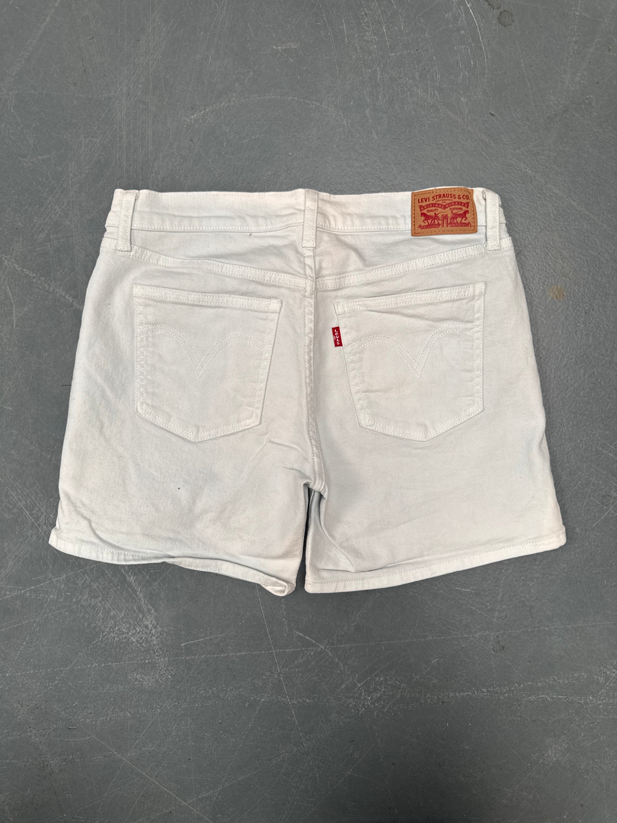 Vintage Ladies Levis Cut Off Denim Shorts - 90s Made - W 30 - SH417